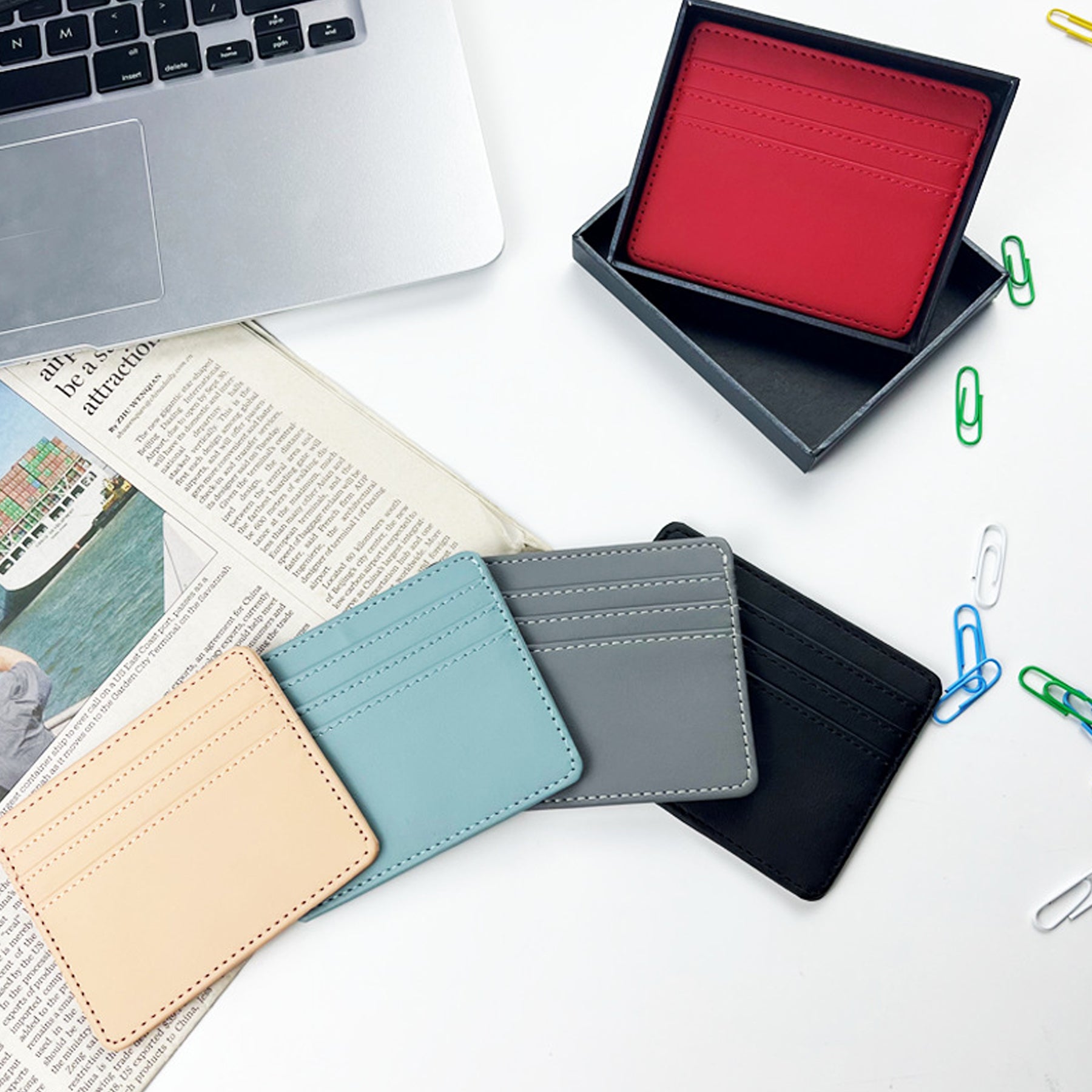 Pu Slim Minimalist Wallet Credit Card Holder