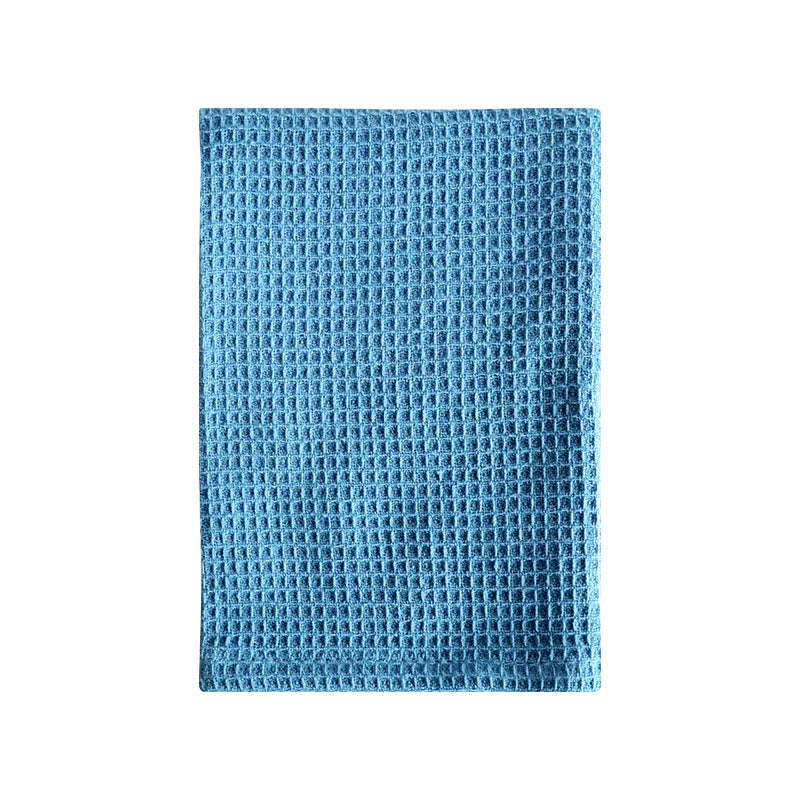 Cotton Waffle Dish Towels Scrub Kitchen Cloth Solid Color