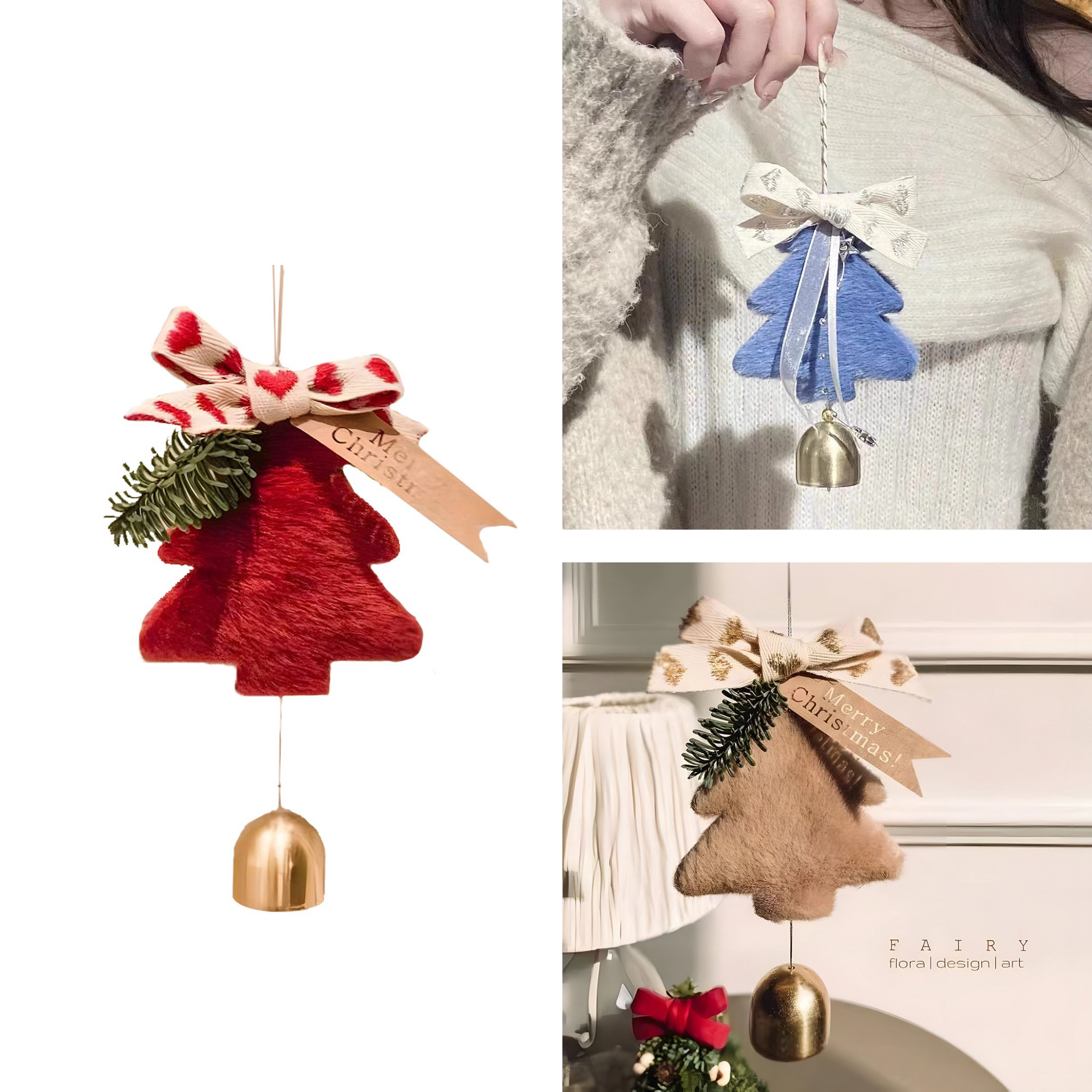 Christmas Tree Pendant With Bell