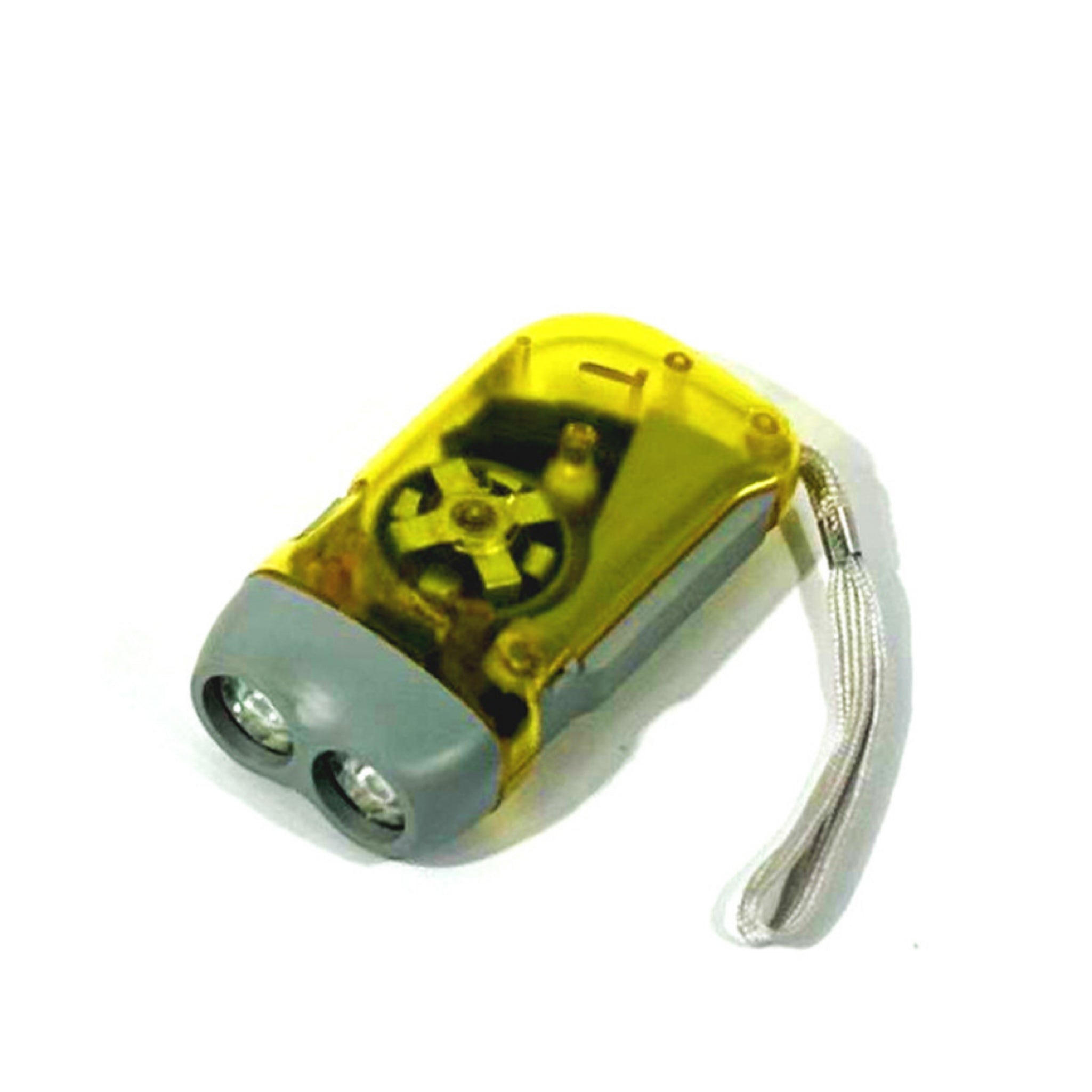 Plastic LED Hand Press Flashlight