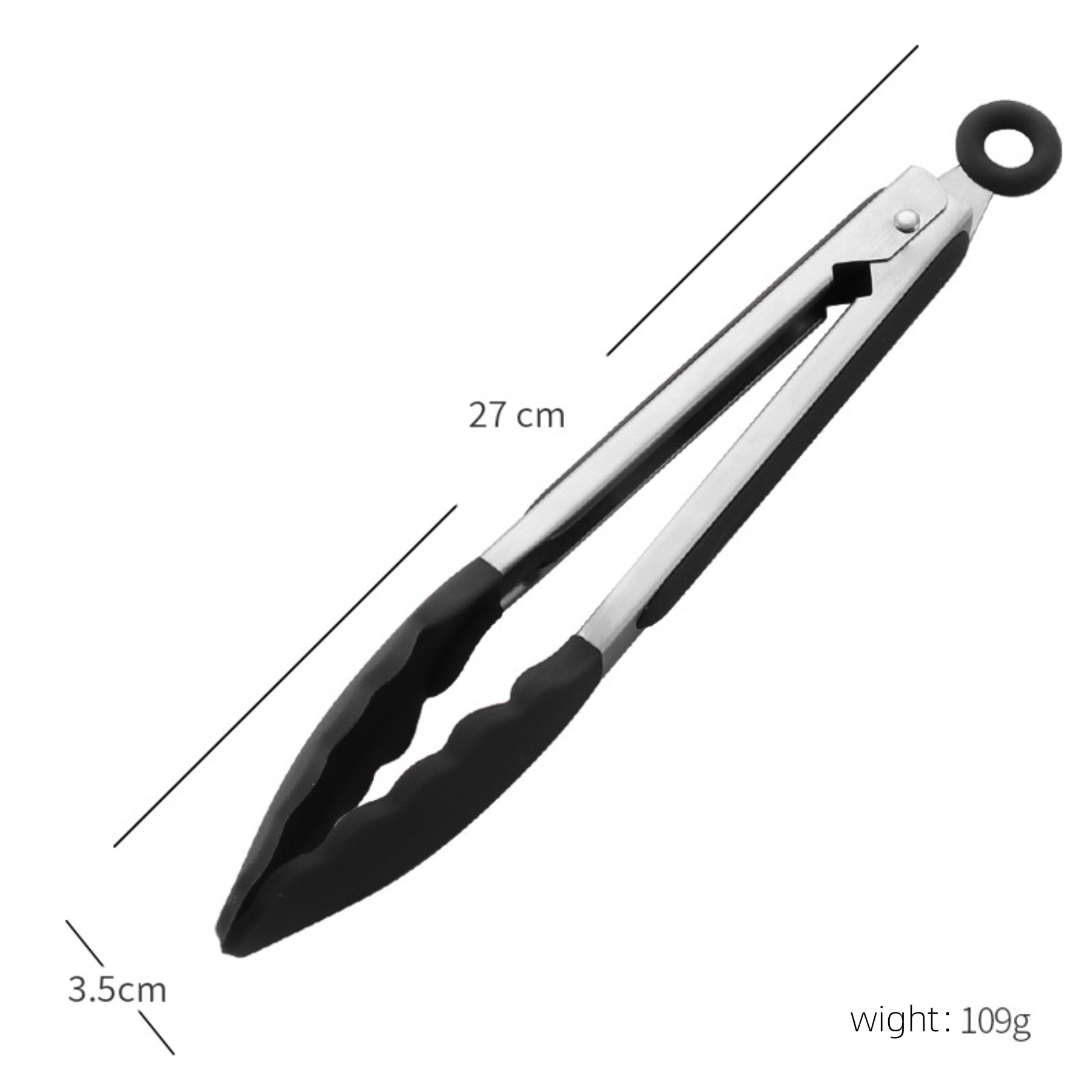 Kitchen Silicone Tongs With Silicone Hanging Hole