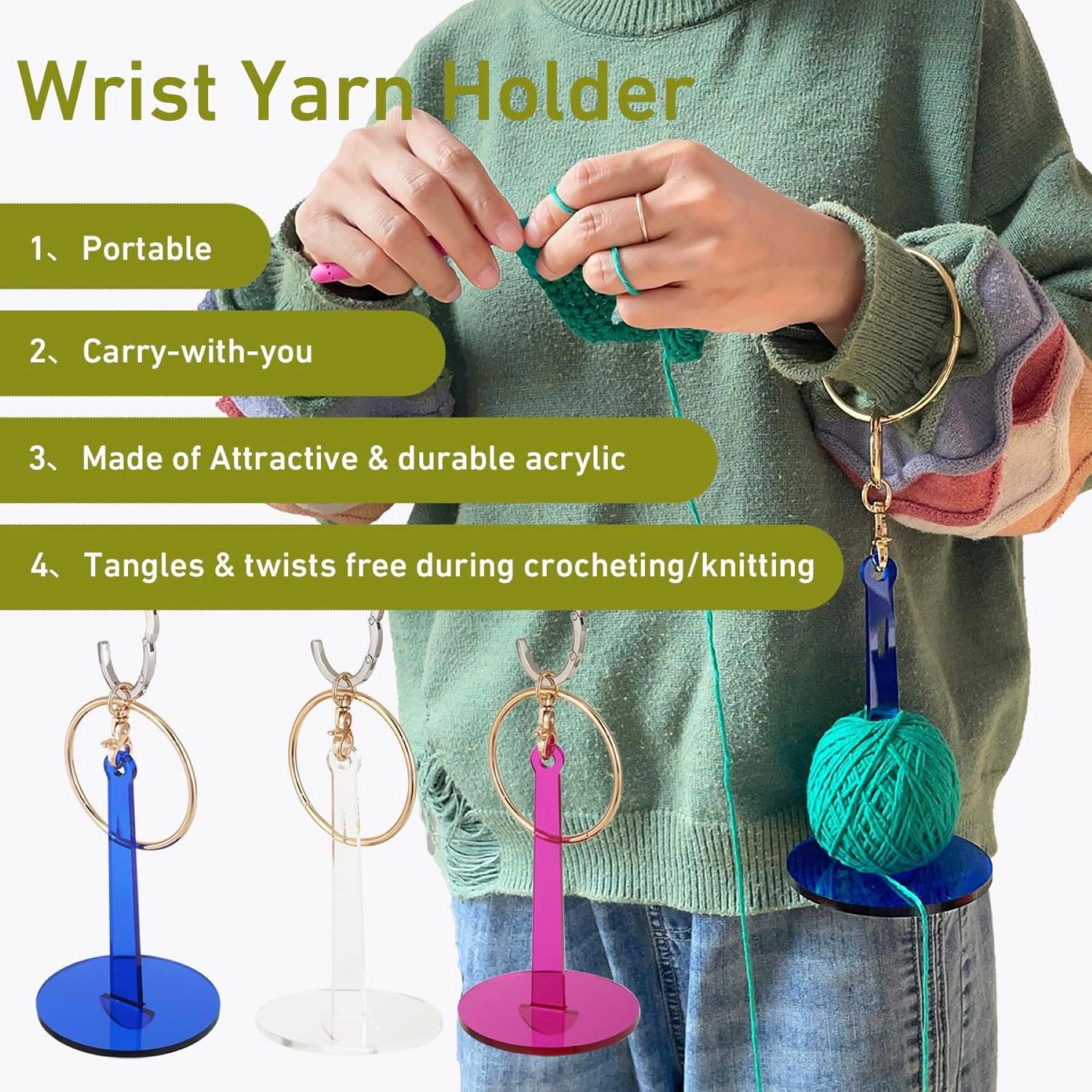 Acrylic Wrist Yarn Stand
