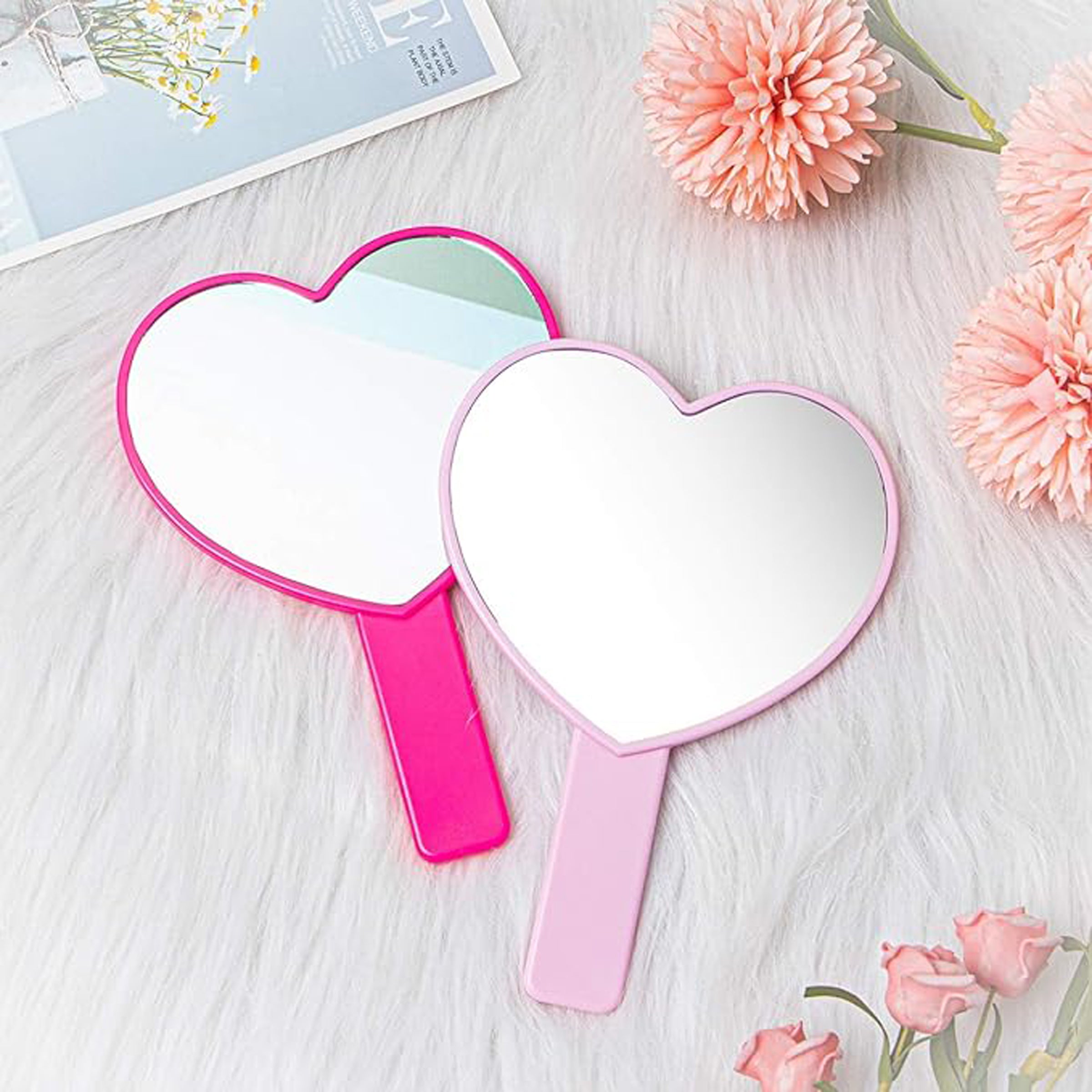 Heart Shaped Travel Handheld Mirror