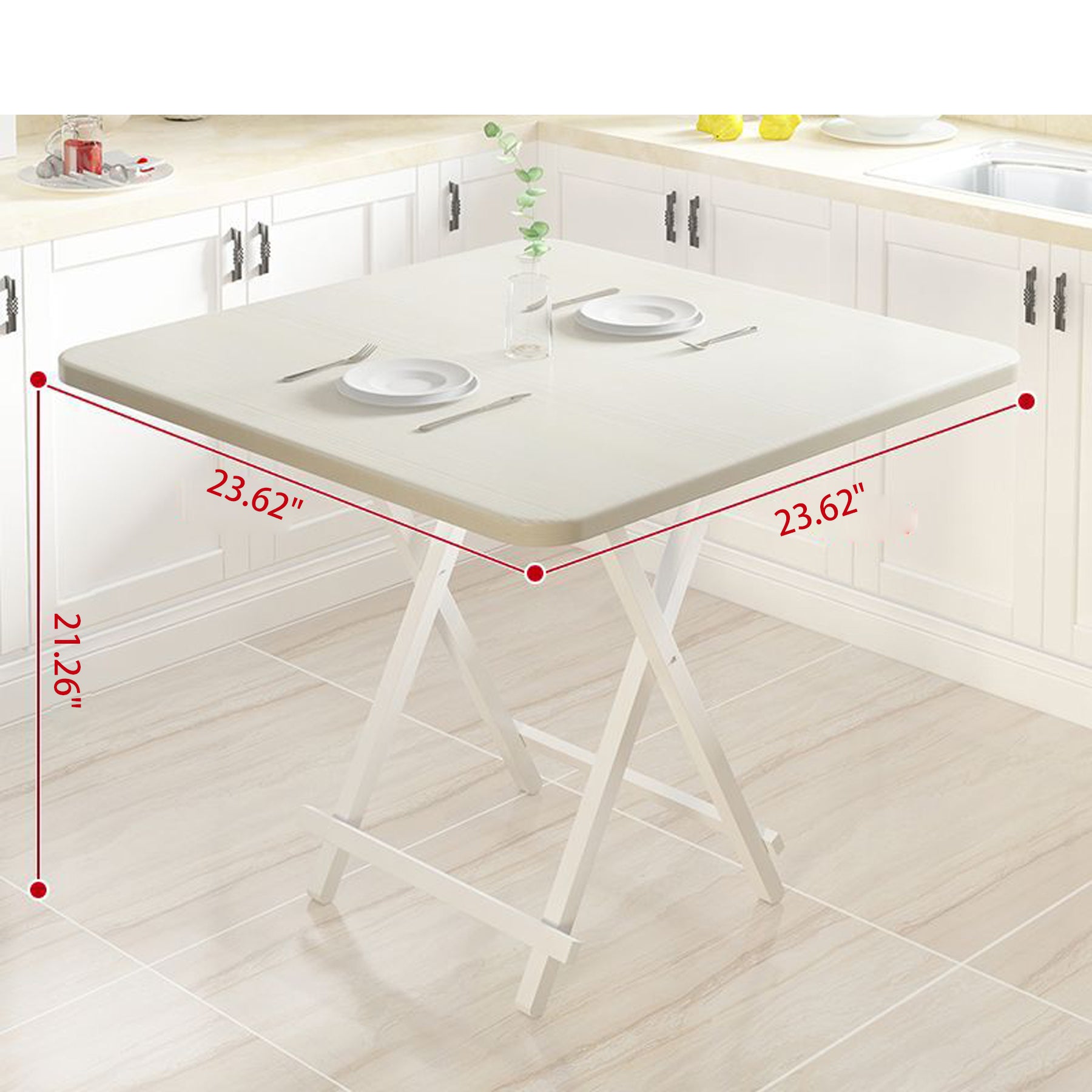 Wood Grain Folding Square Table
