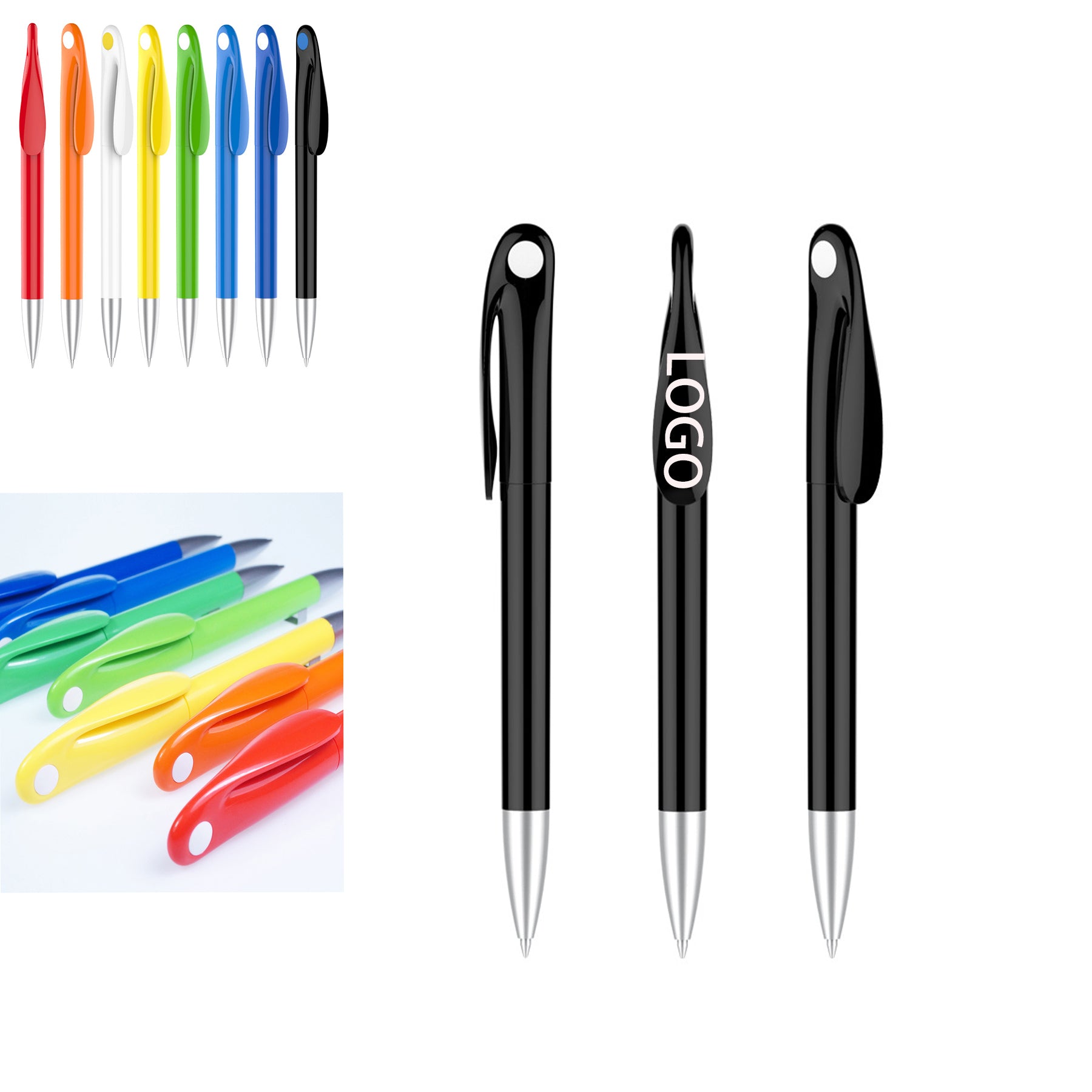 Plastic Ballpoint Pen Rotating Rabbit Pen