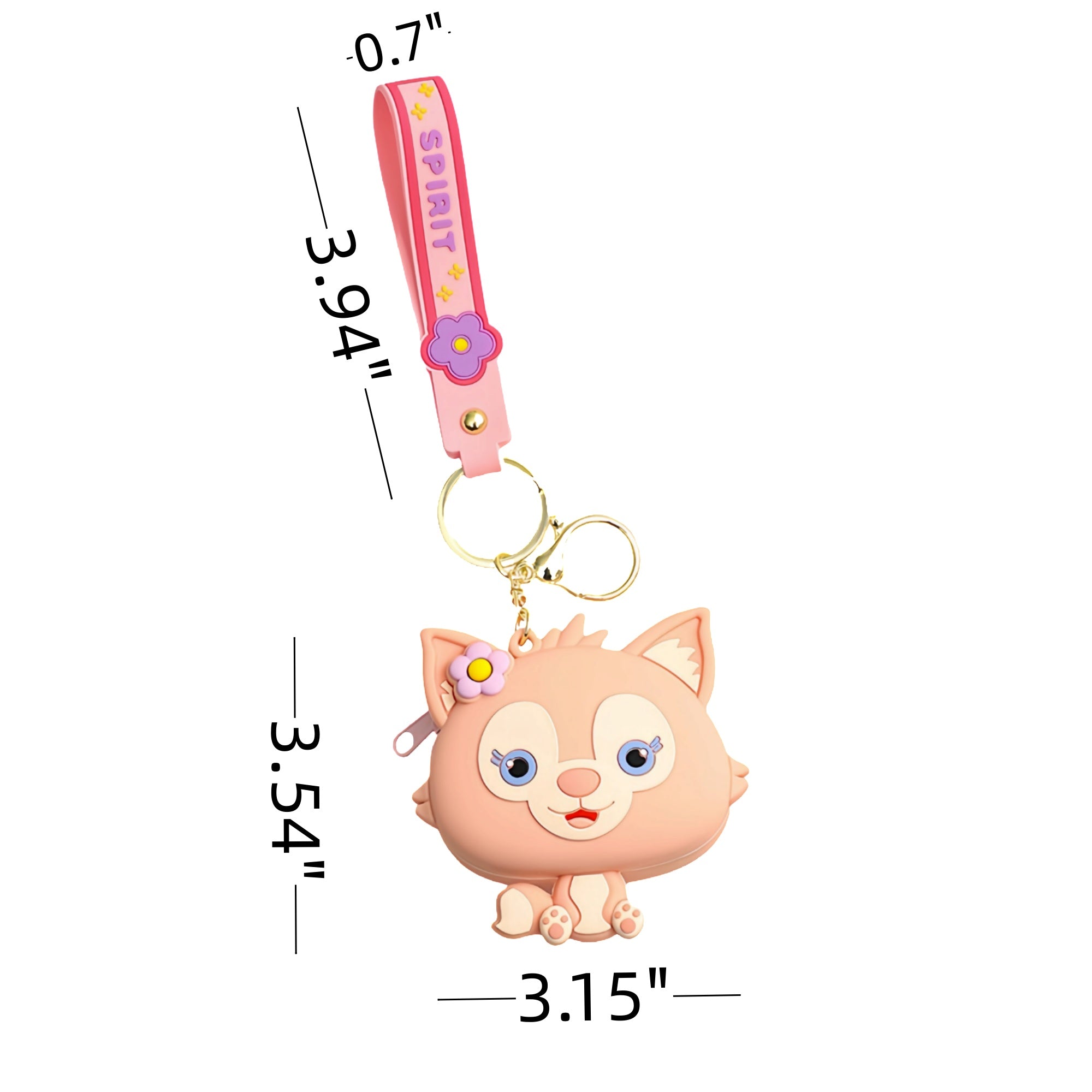 Lina Bell Creative Cartoon Keychain With Metal Clasp