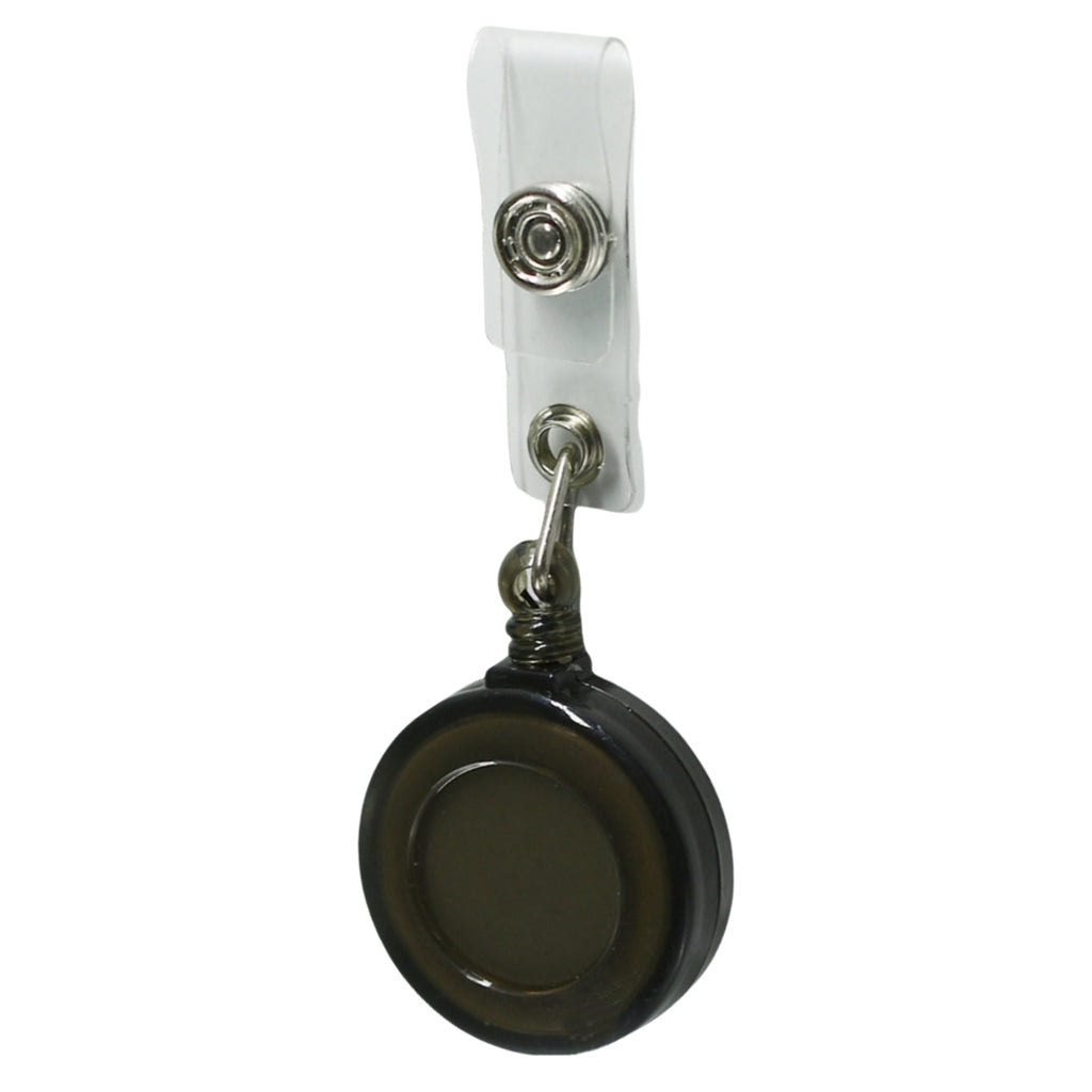 Retractable Round Clear Badge Reel With Belt Clip
