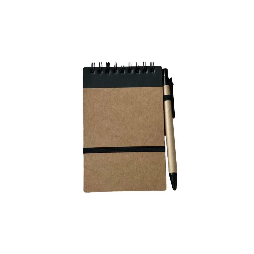 Vintage Kraft Coil Notebook with Pen