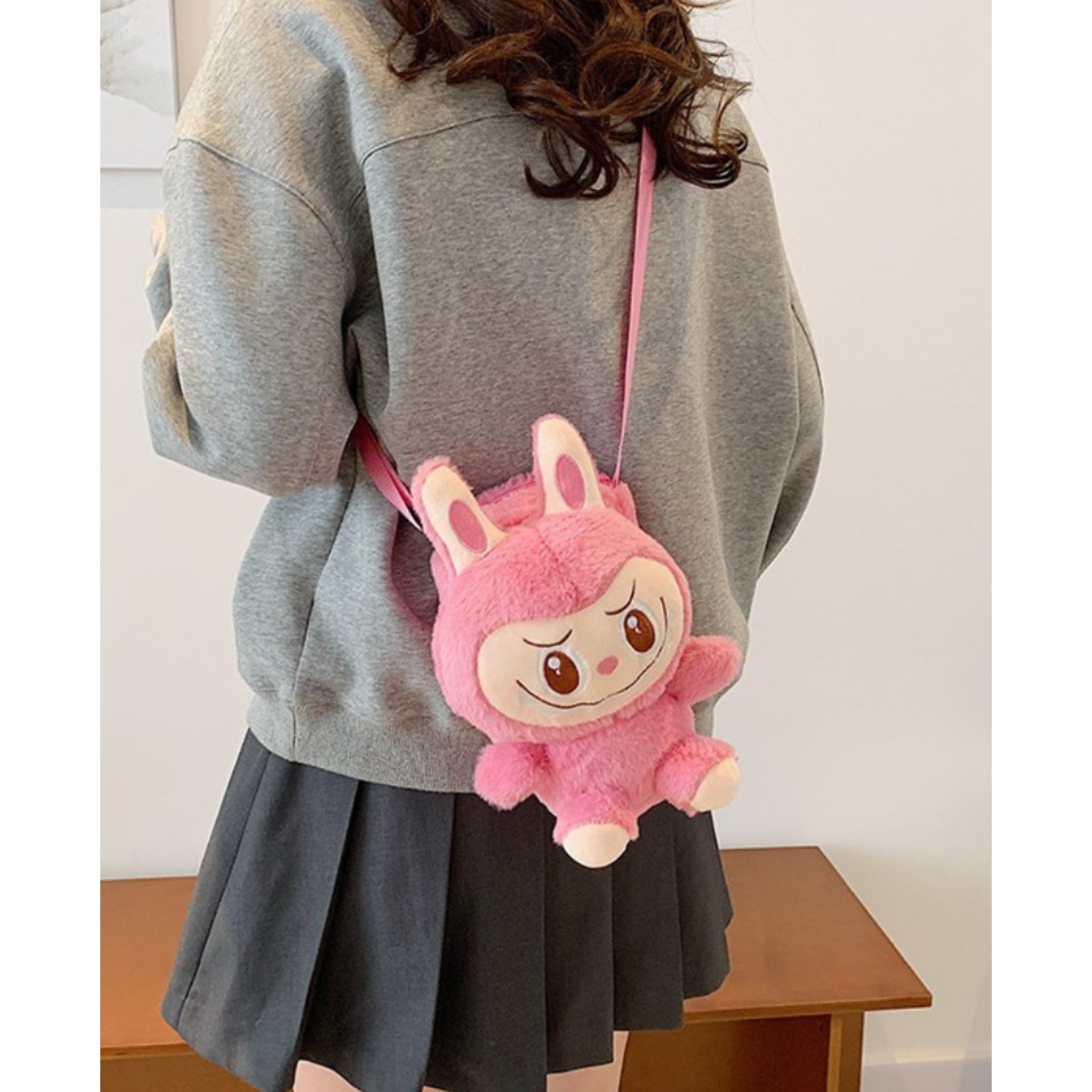 Labubu Plush Backpack Girls Bubble Rabbit Crossbody Gift