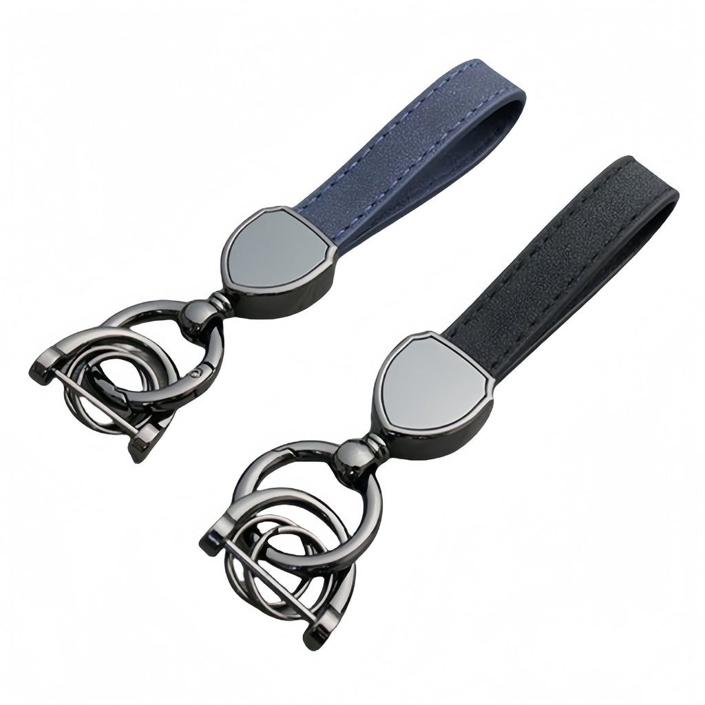 Pu Leather Metal Keychain