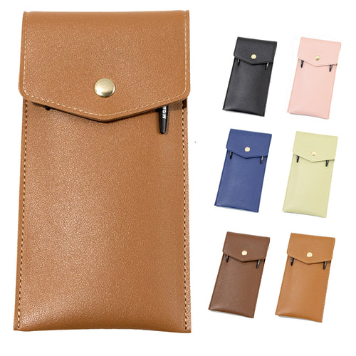 Business PU Leather Pen Storage Bag