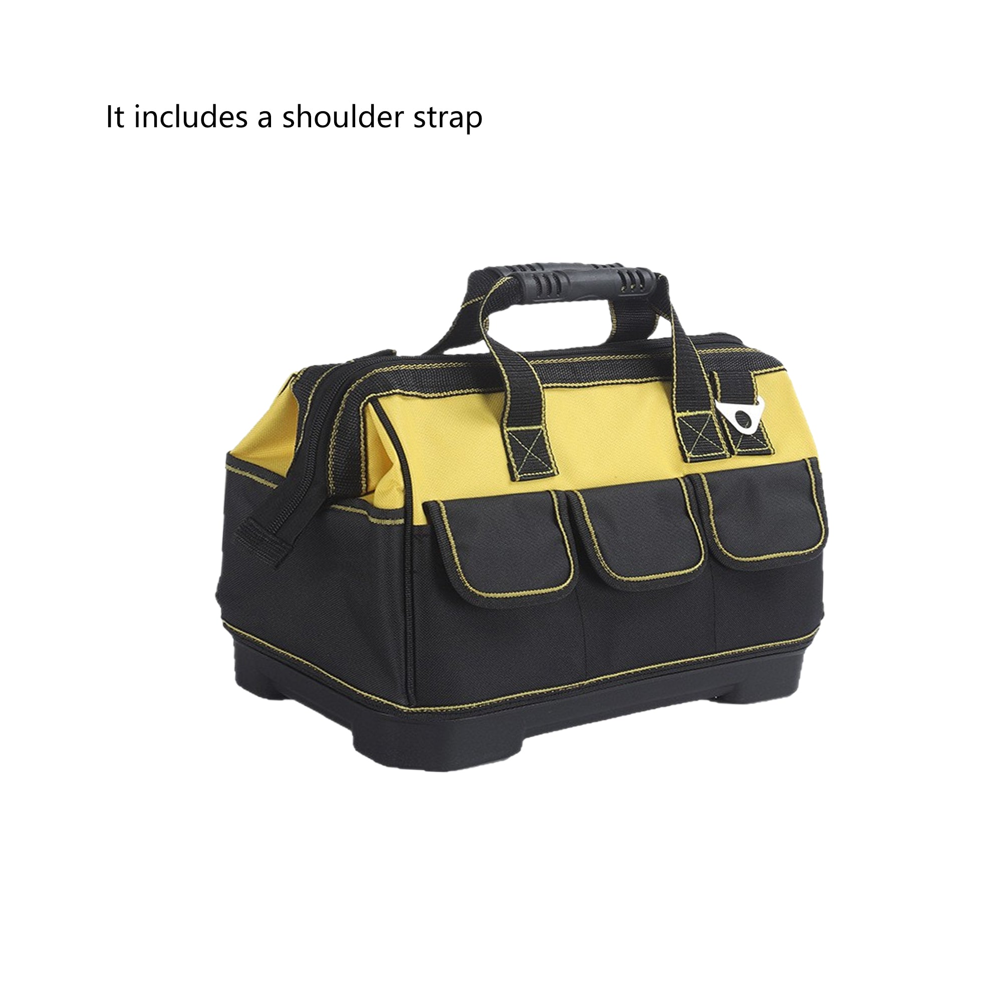 Tool Bag with Hard Bottom Large Capacity for Electrician
