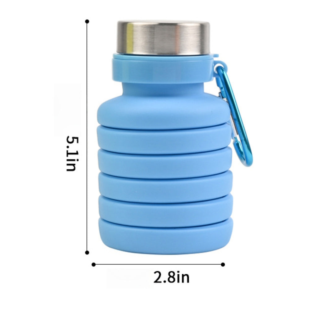 17-Ounce Silicone Collapsible Water Bottle