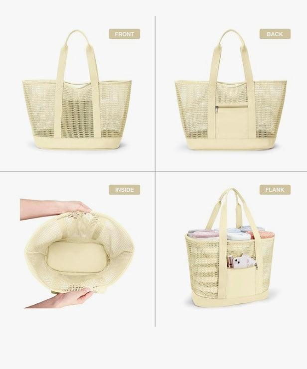Lightweight Collapsible Mesh Beach Bag