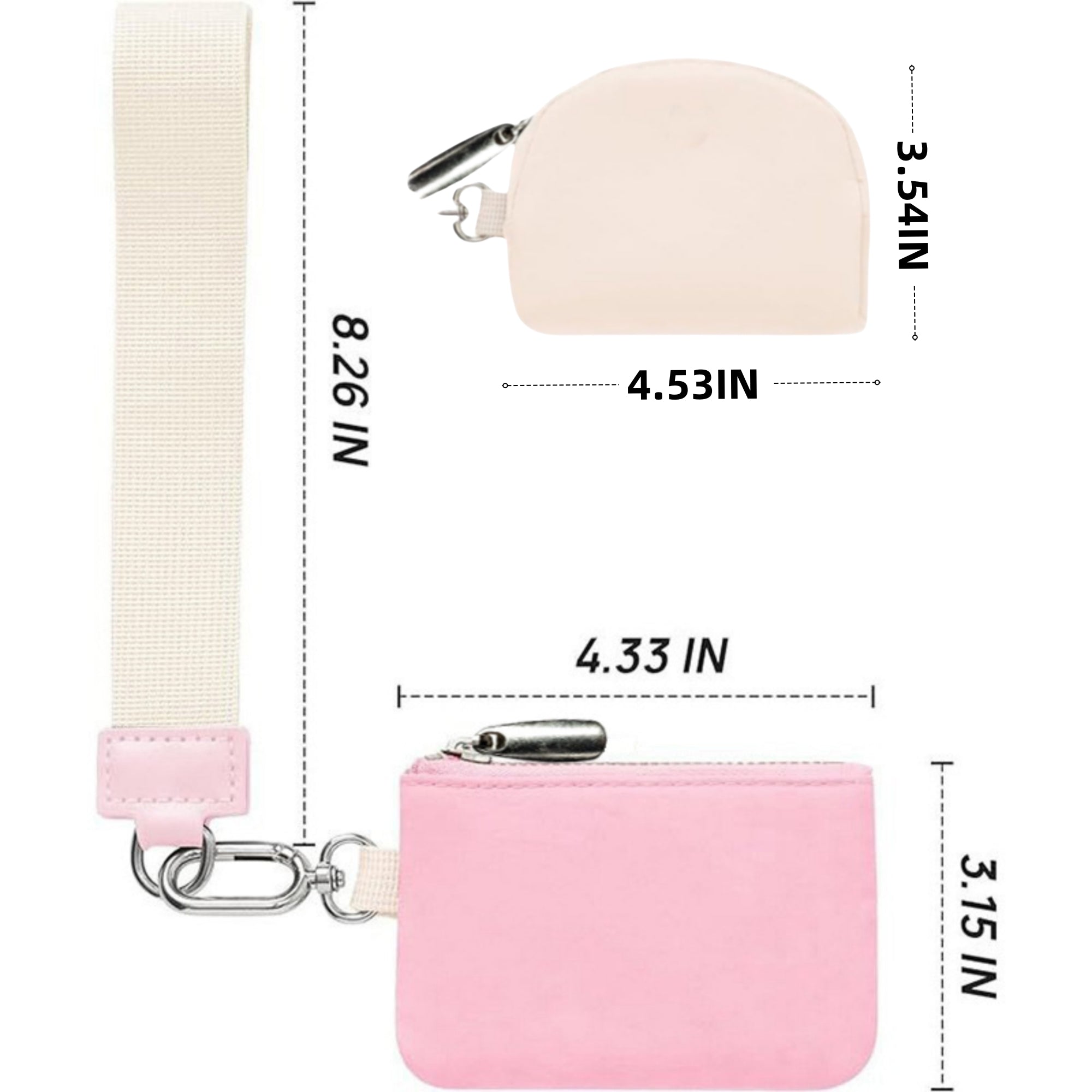 Multifunctional Nylon Wrist Bag For Women Including Card Holder And Coin Purse