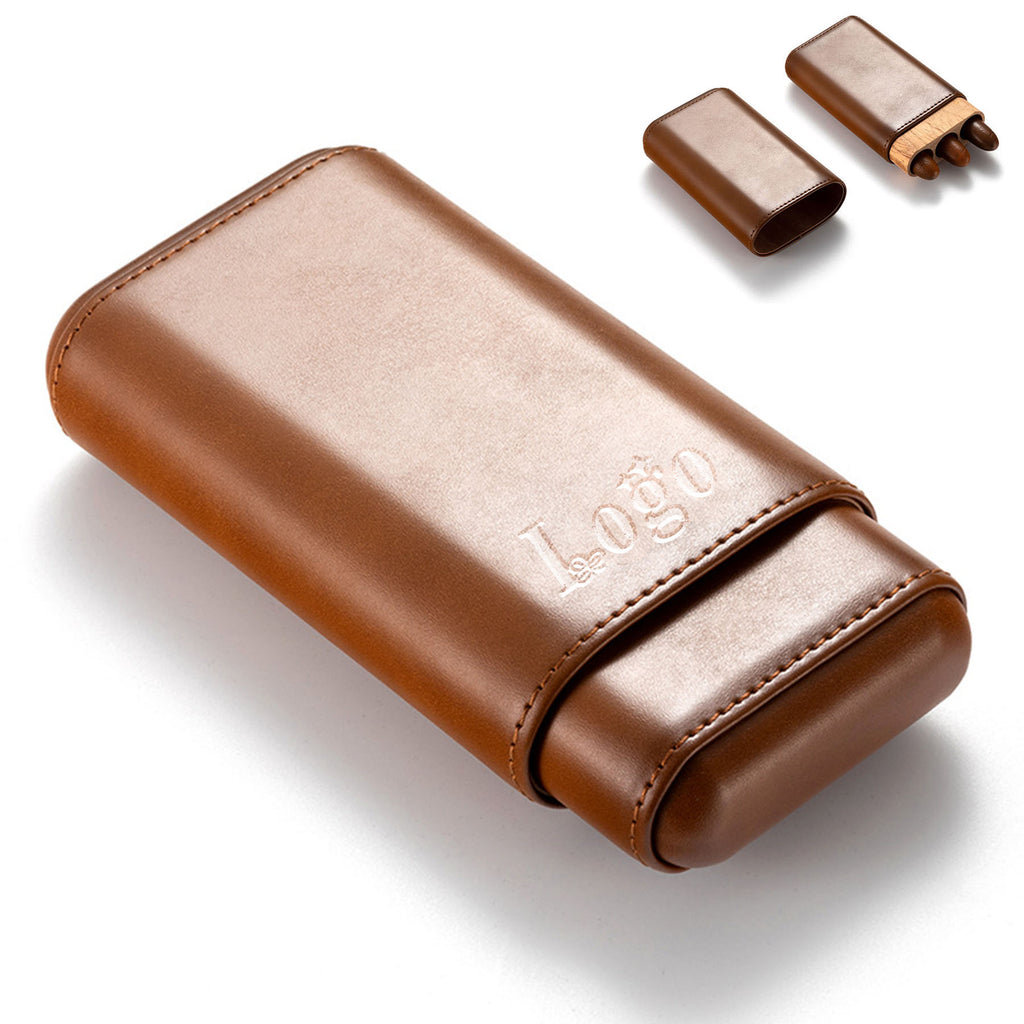 Leather Cedar Wood Cigar Humidor