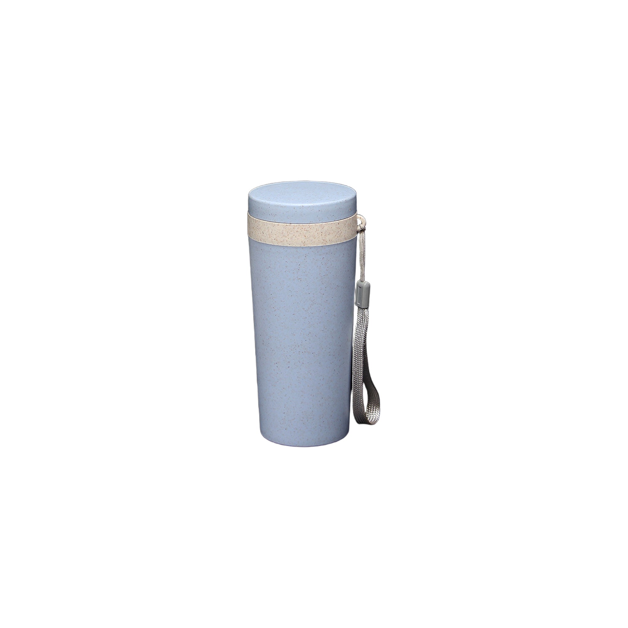 Solid-Color Wheat Straw Double-Layer Water Cup