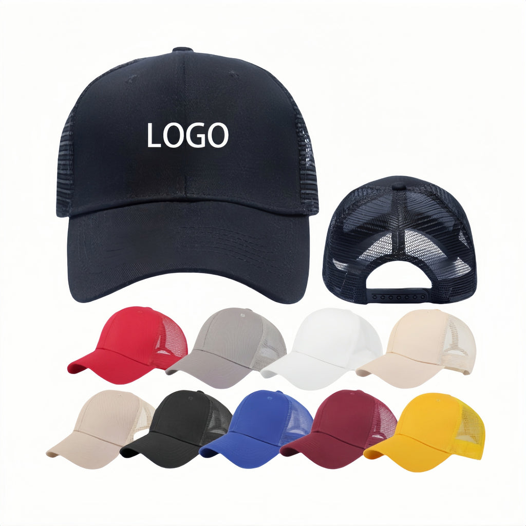 Pure Cotton Six piece Hard Top Mesh Cap