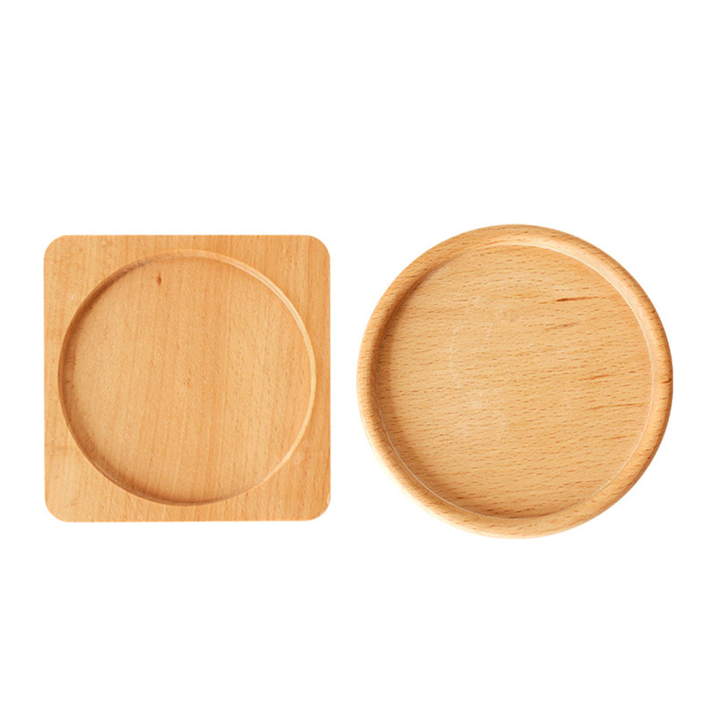 Wooden Coaster Set of 5 - Beech, Acacia, And Walnut Wood