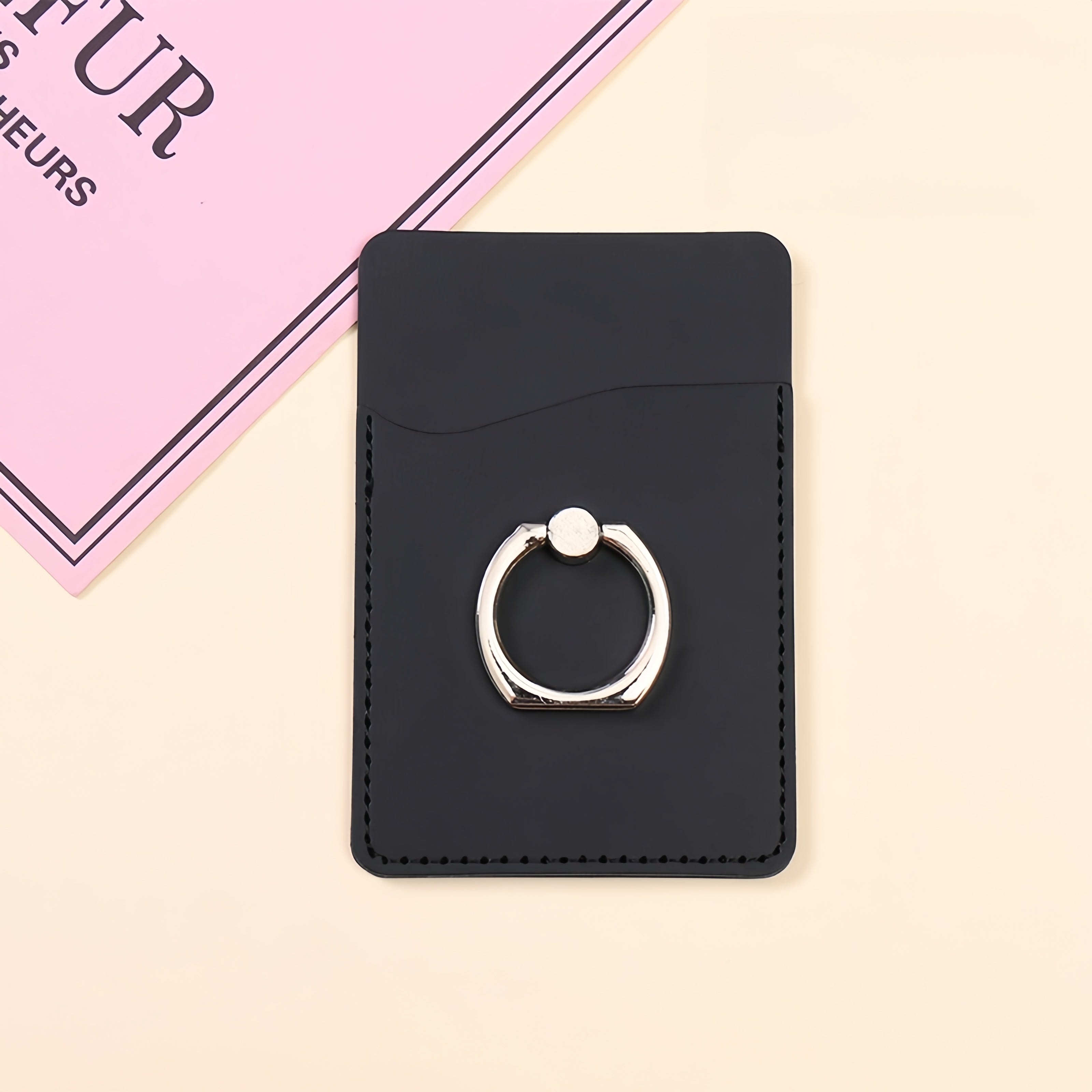 Phone Pu Leather Wallet With Ring Stand
