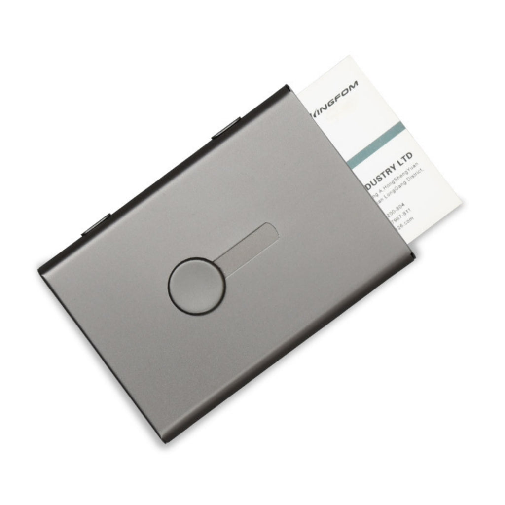 Portable Push Release Metal Business Card Holder