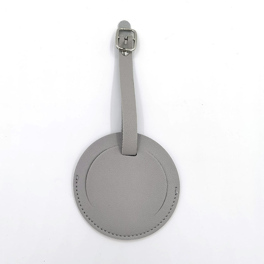 Round PU Leather Luggage Tag