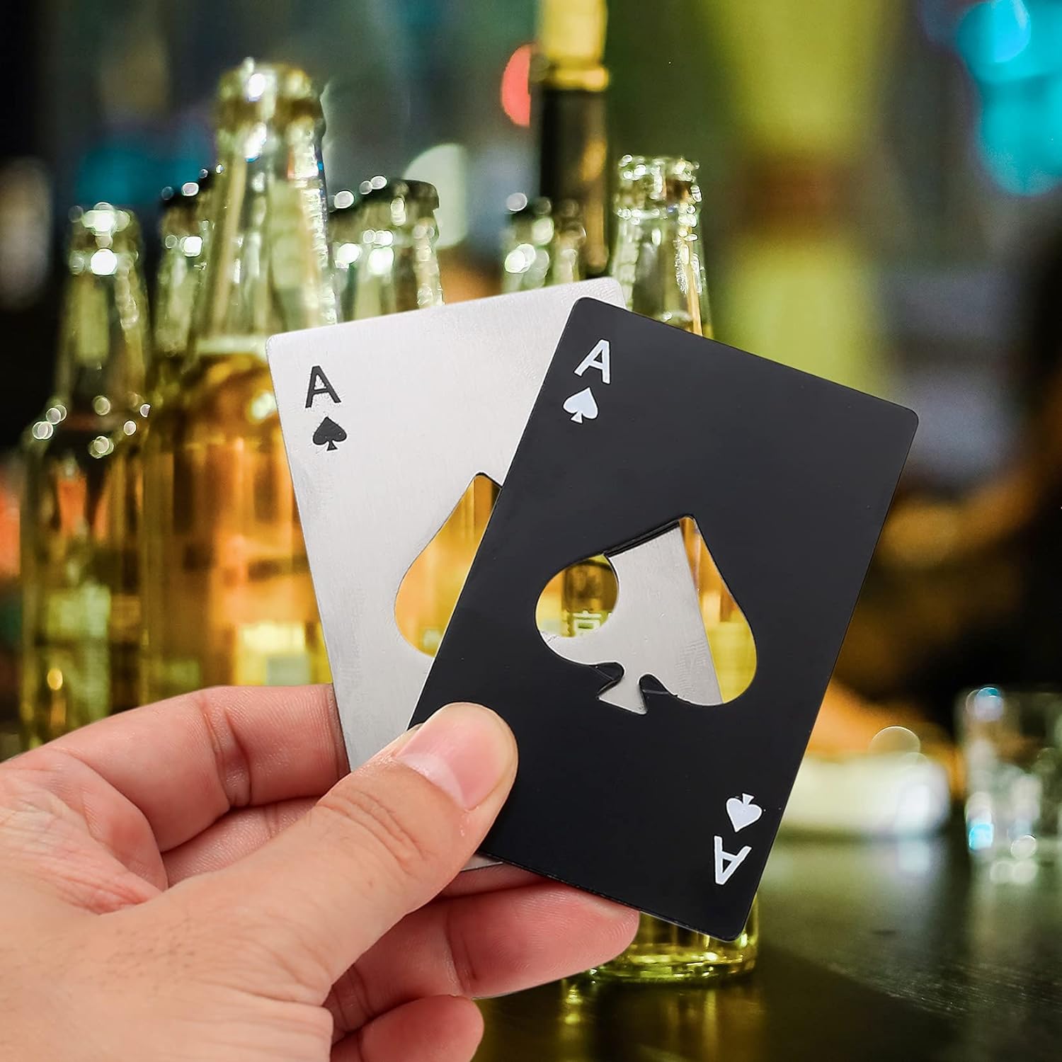 Portable Stainless Steel Poker-Shaped Bottle Opener