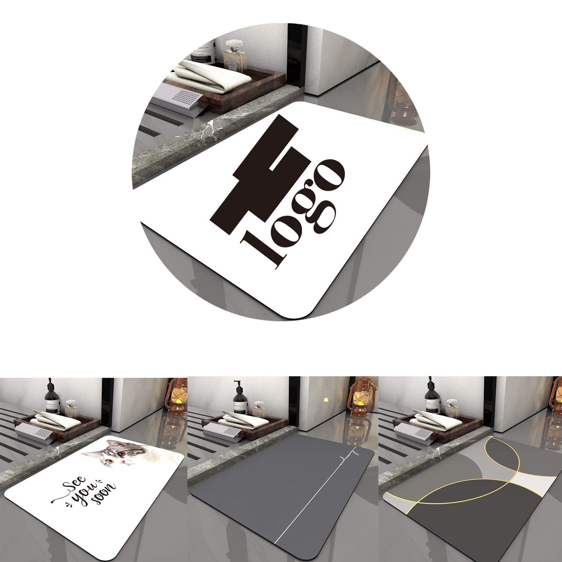 Customizable Super Absorbent Bath Floor Mat