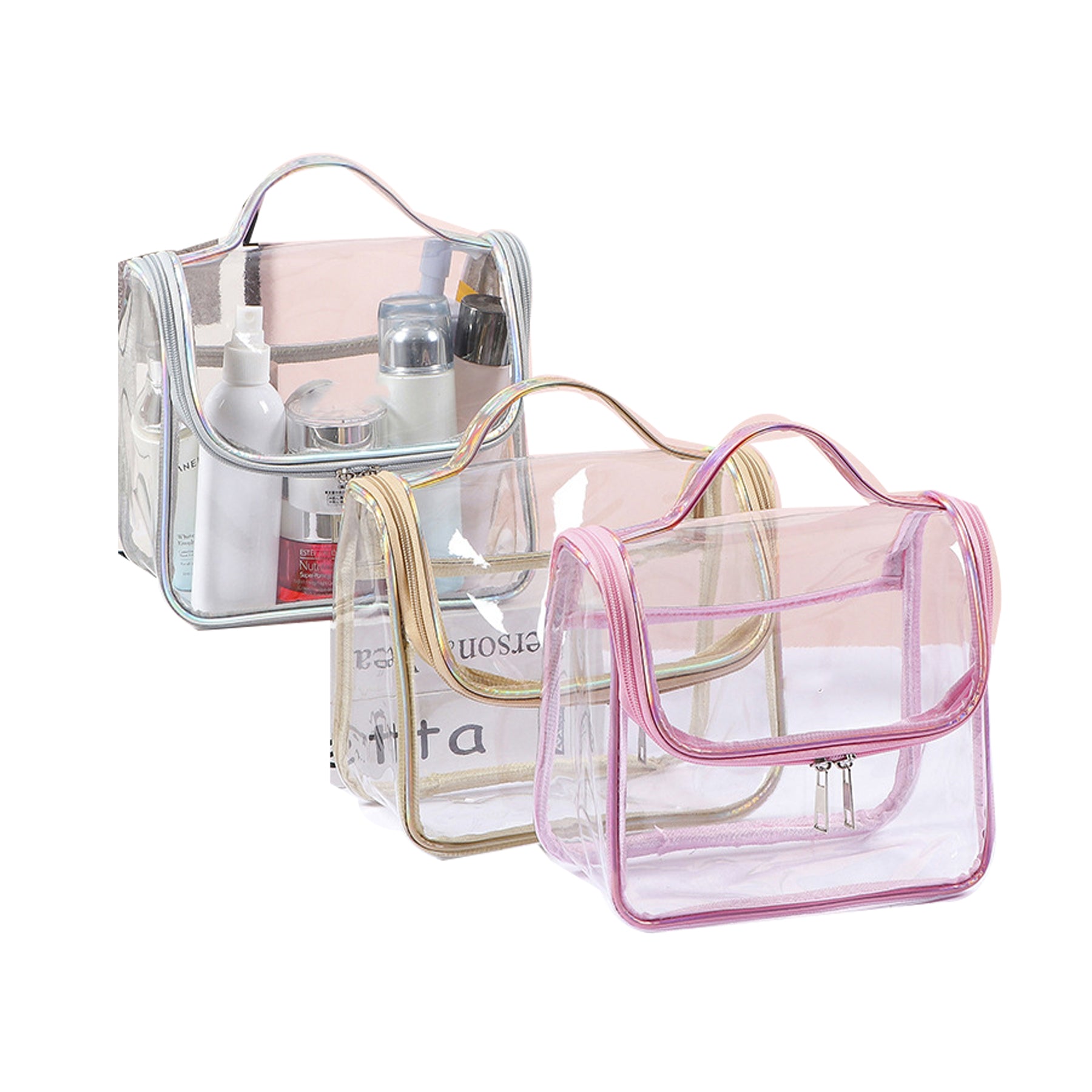 Transparent Portable Portable Simple Waterproof Storage Makeup Bag