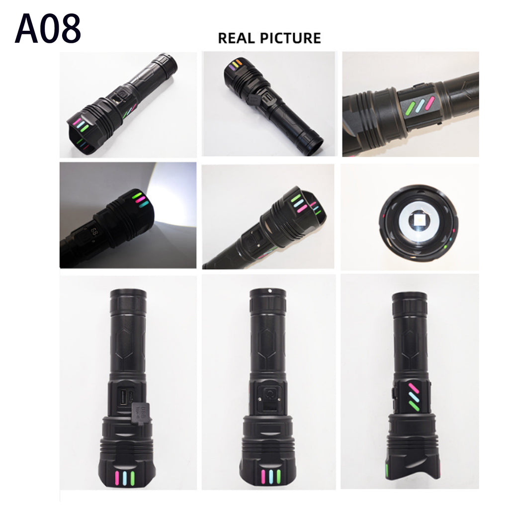 20W Power Rechargeable Flashlights High Lumens