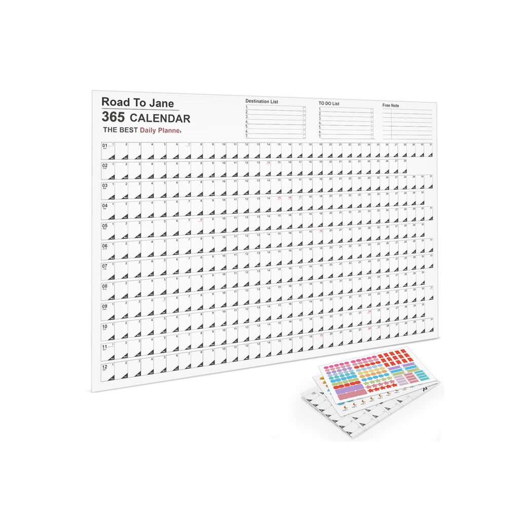 365-Day Annual Poster Desk Calendar Wall Calendar Planner