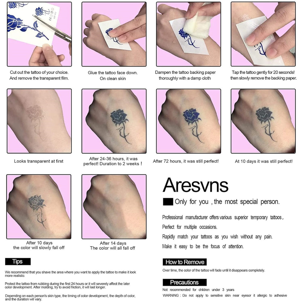 Semi-Permanent Herbal Waterproof Custom Tattoo Stickers