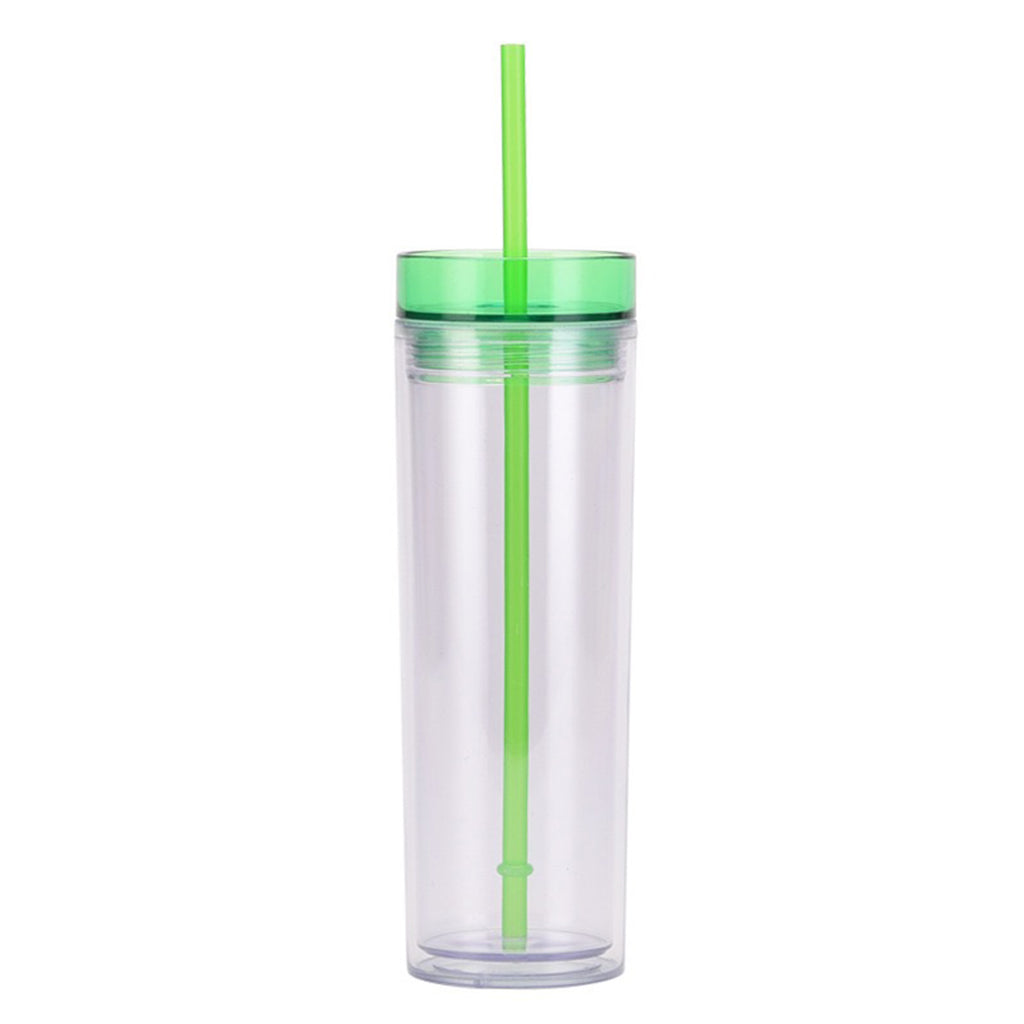 Double Layer Acrylic Transparent Straw Cup
