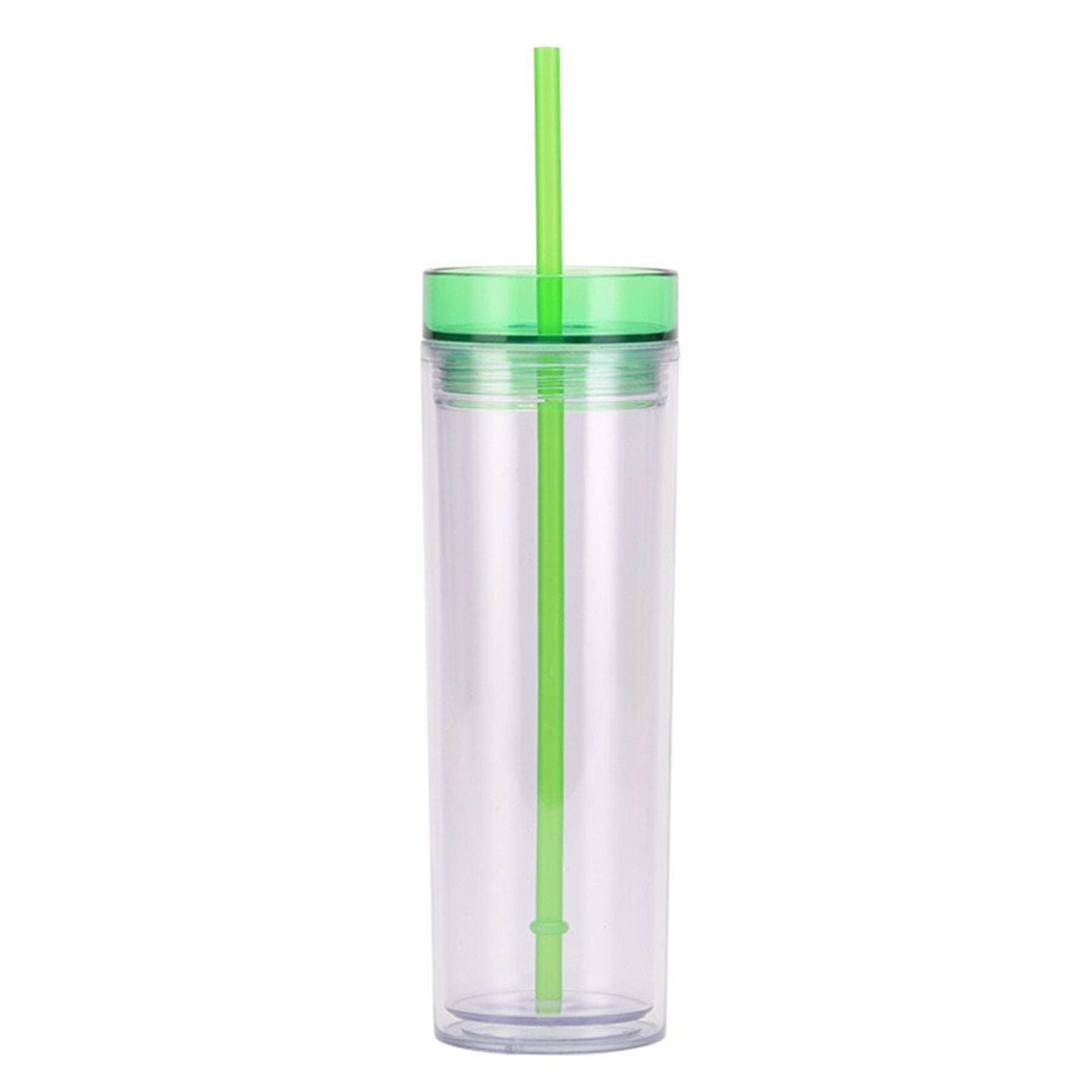 Double Layer Acrylic Transparent Straw Cup