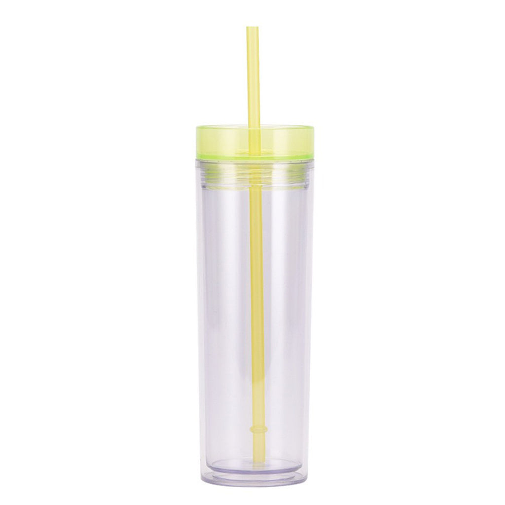 Double Layer Acrylic Transparent Straw Cup