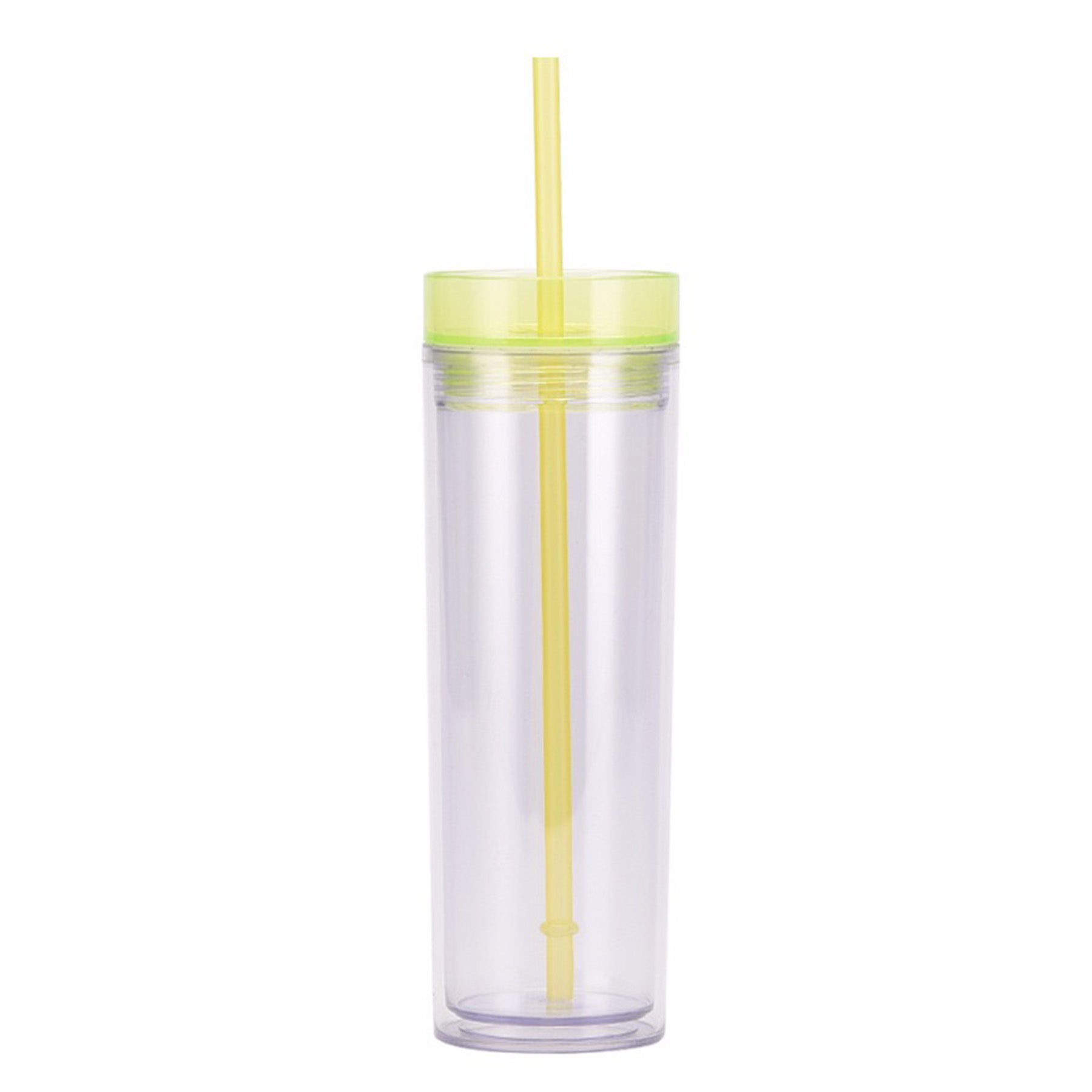 Double Layer Acrylic Transparent Straw Cup