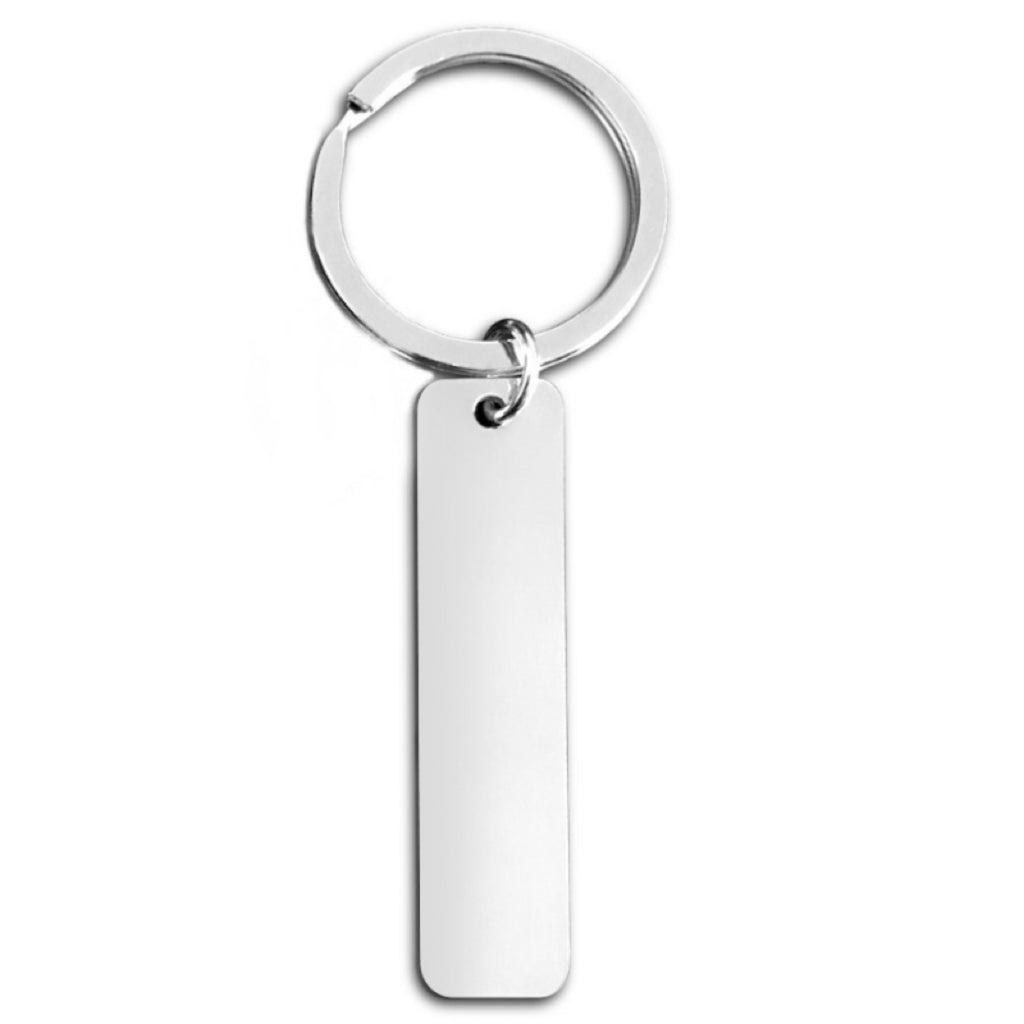 Stainless Steel Rectangular Metal Keychain