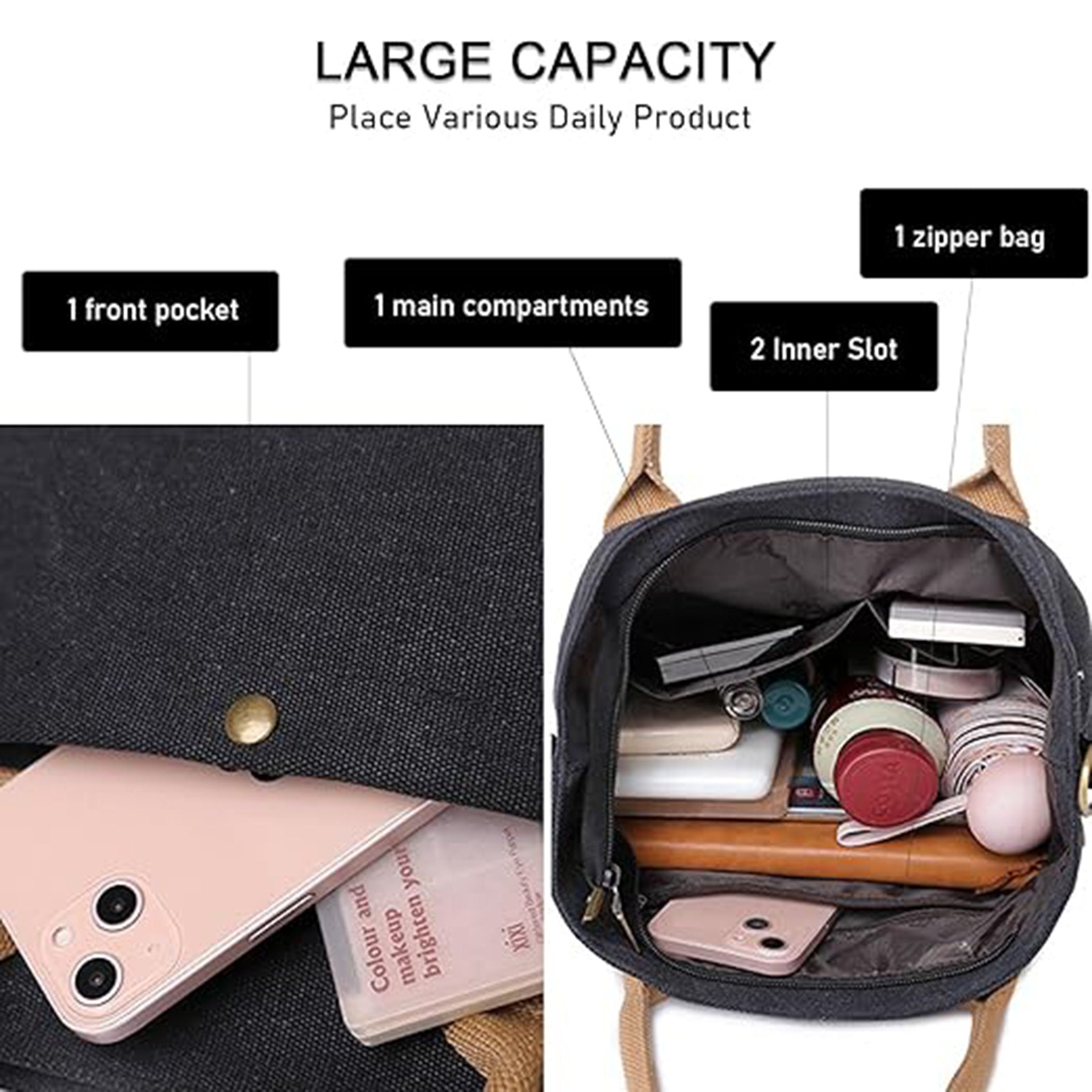 Fashionable Canvas Tote Bag for Women