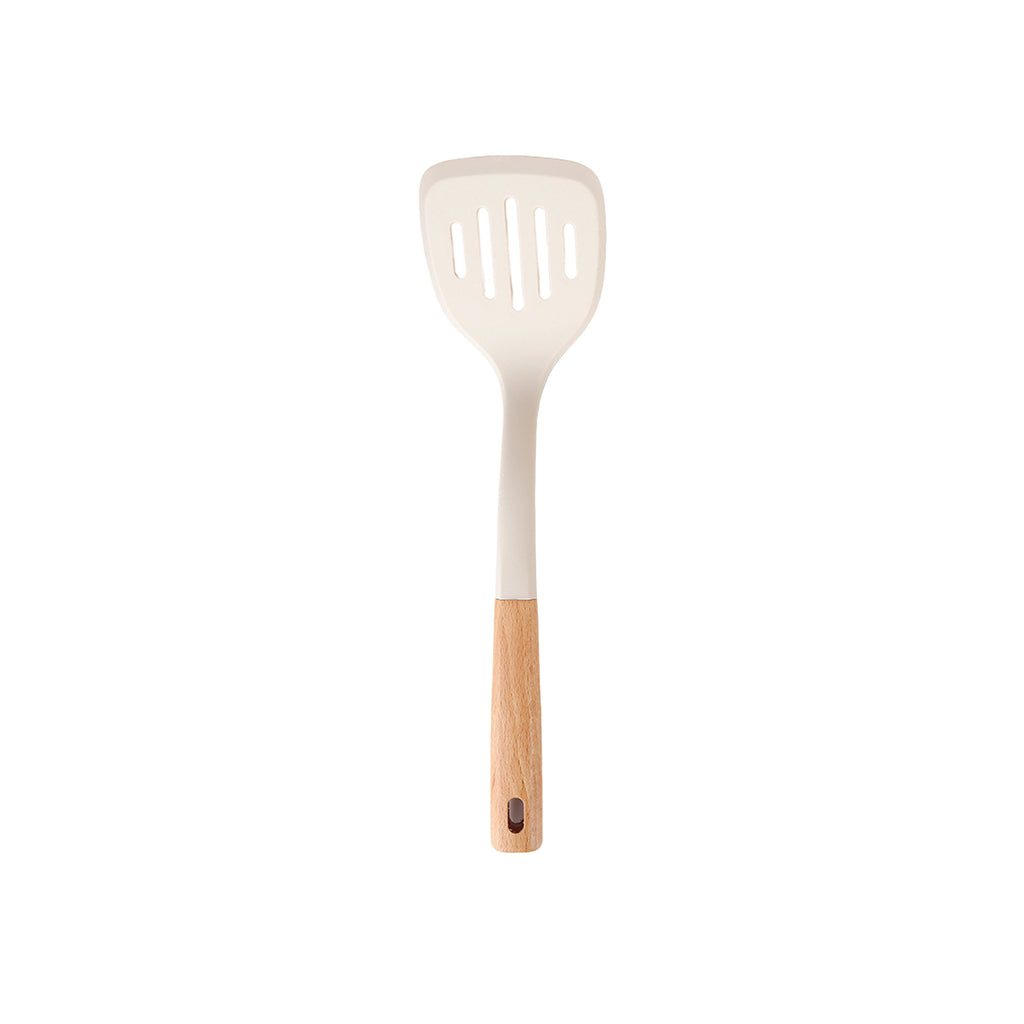 Wooden-Handled Silicone Kitchen Utensils For Non-Stick Pans