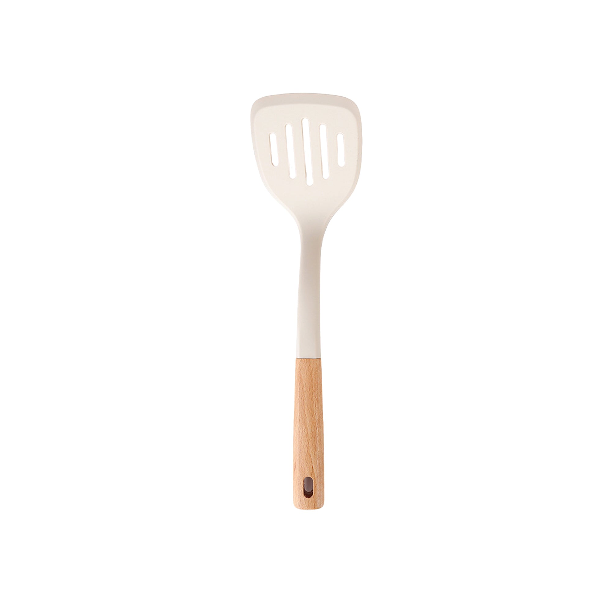 Wooden-Handled Silicone Kitchen Utensils For Non-Stick Pans