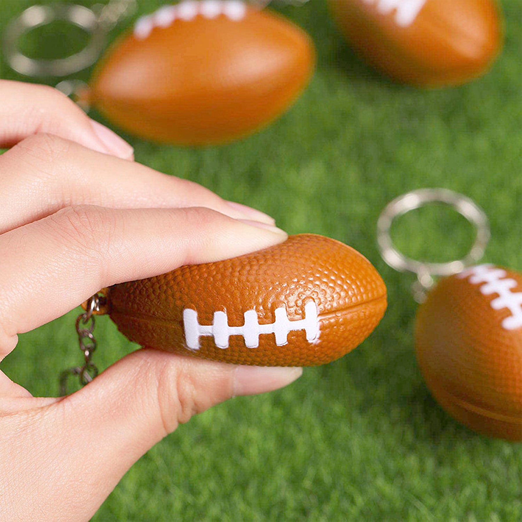 PU Football Key Ring