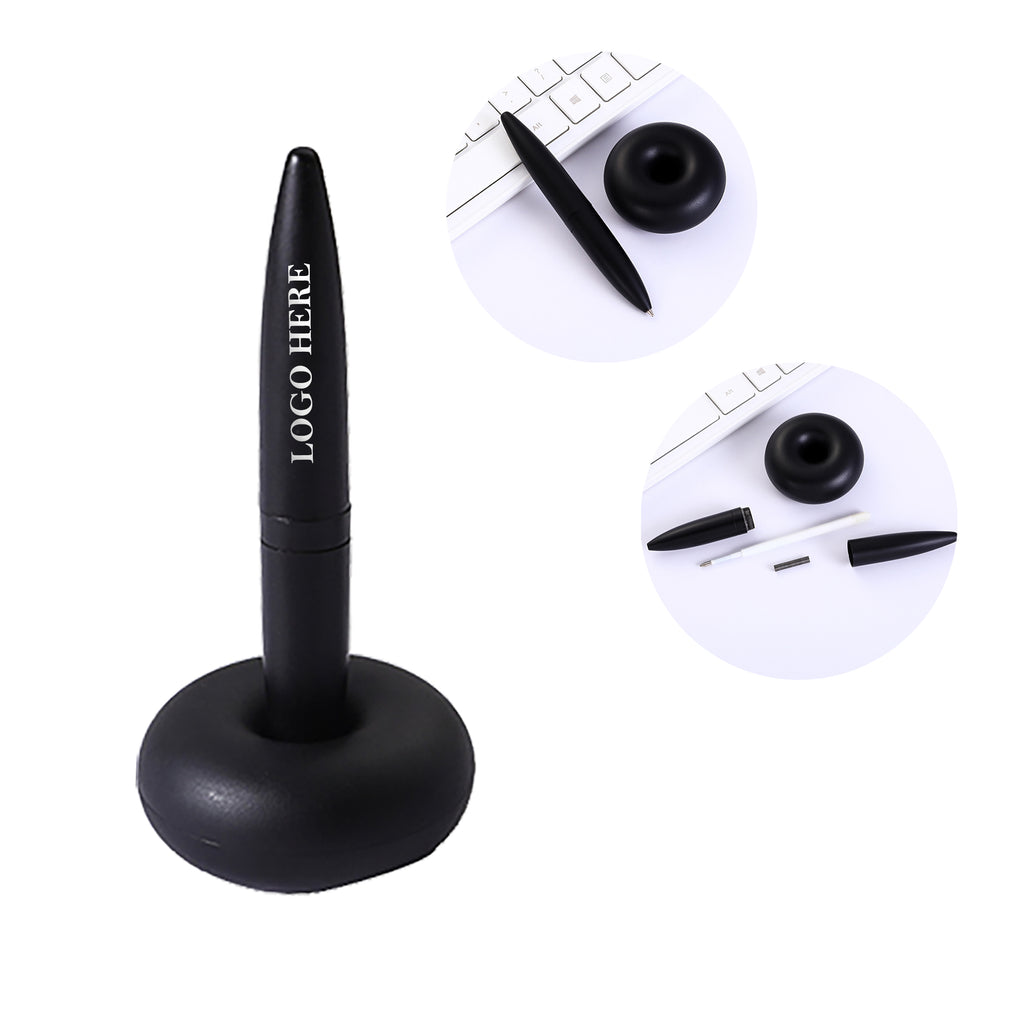 Vertical Desk Pen With Plastic Magnetic Floating Base