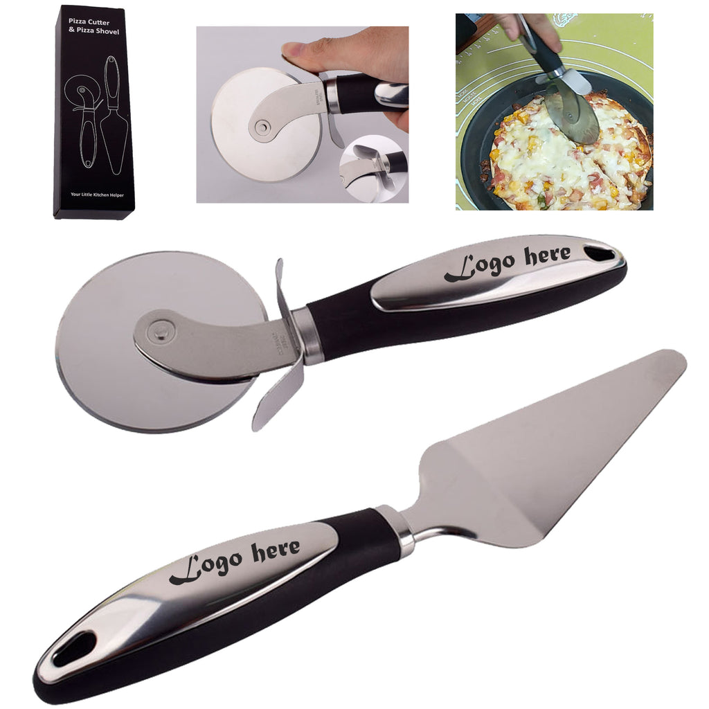 Stainless Steel Pizza Cutter Roller And shovel