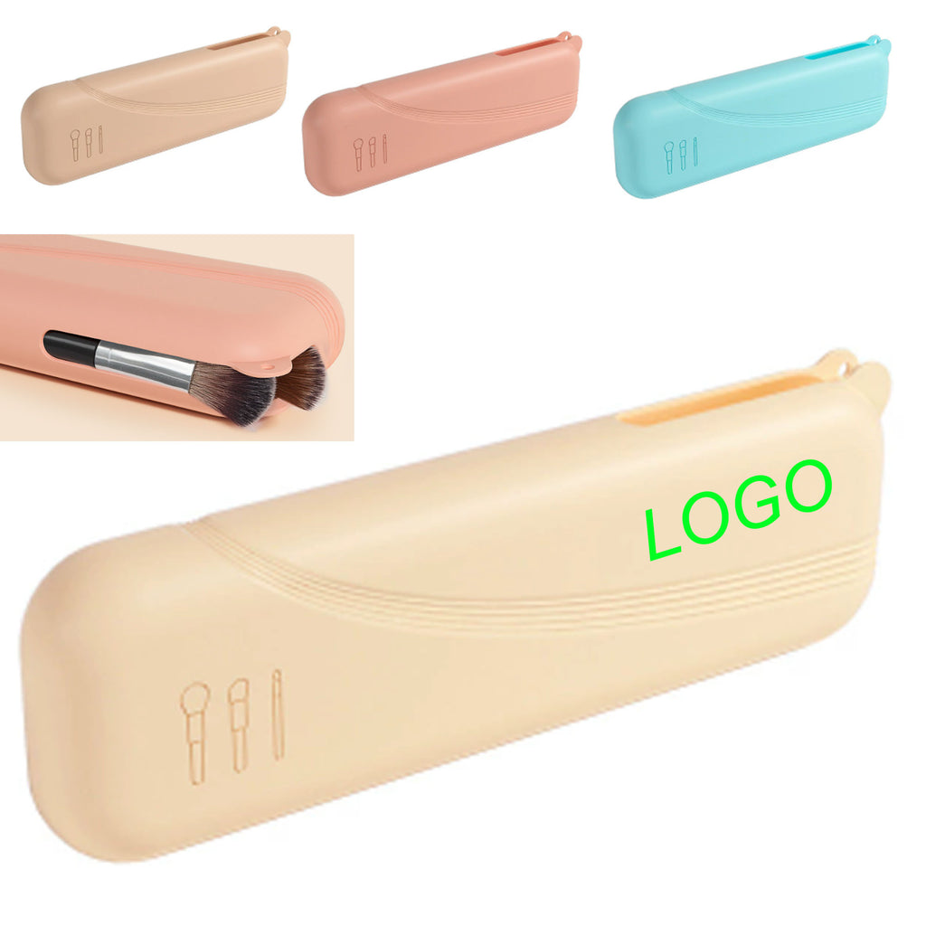 Silicone Makeup Brush Storage Case with Snap Design