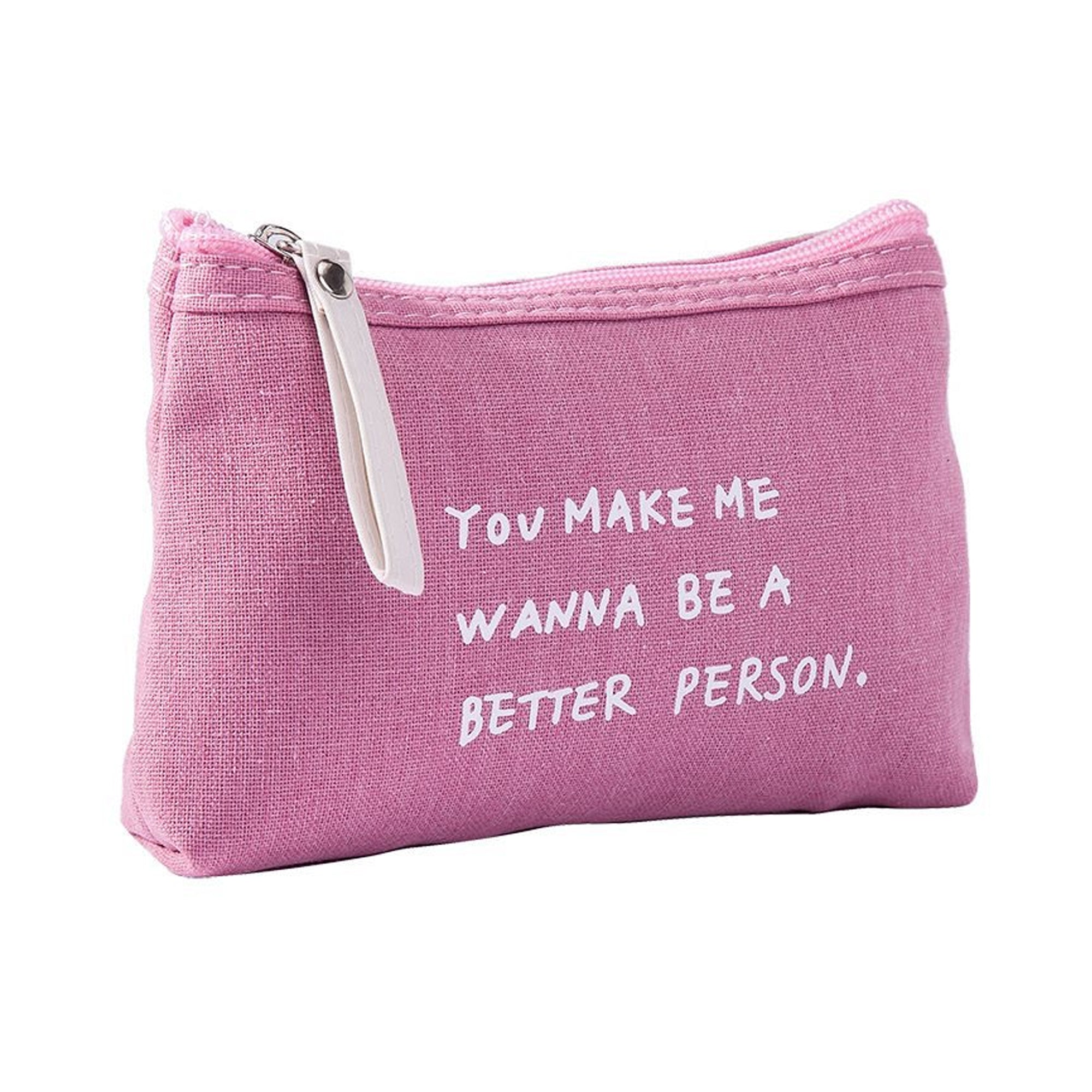 Canvas Card Key Zipper Coin Purse Bag