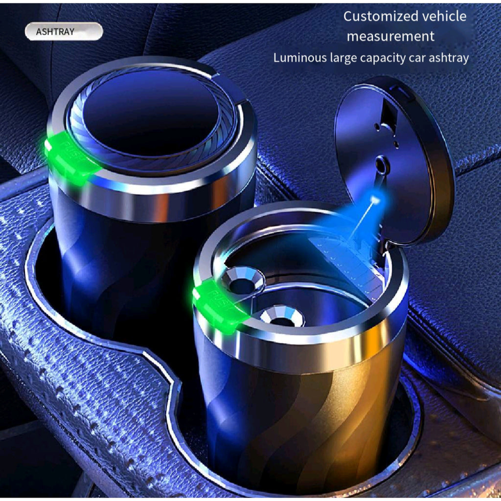 One Click Opening Luminous Car Mounted Ashtray