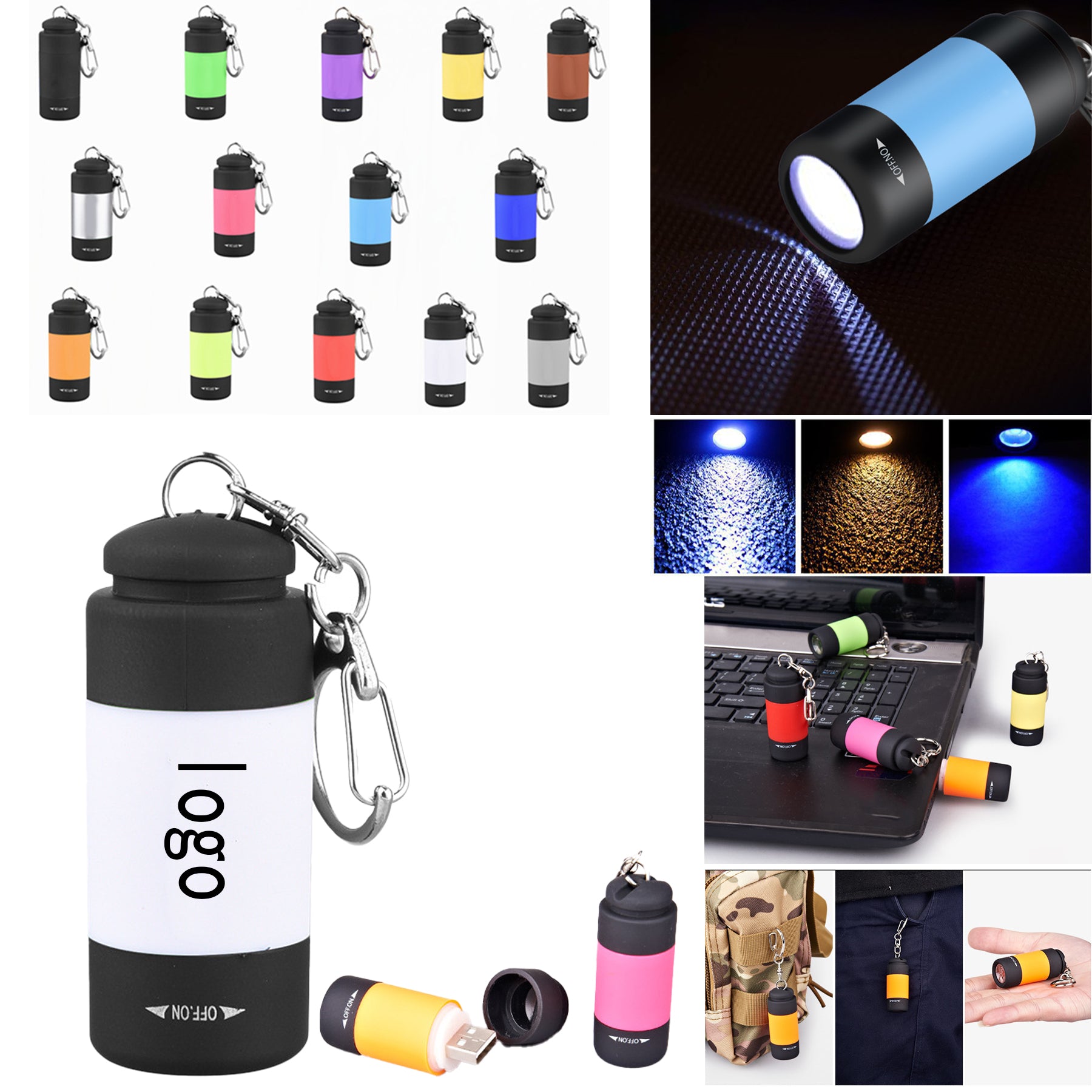 Mini Flashlight With Keychain