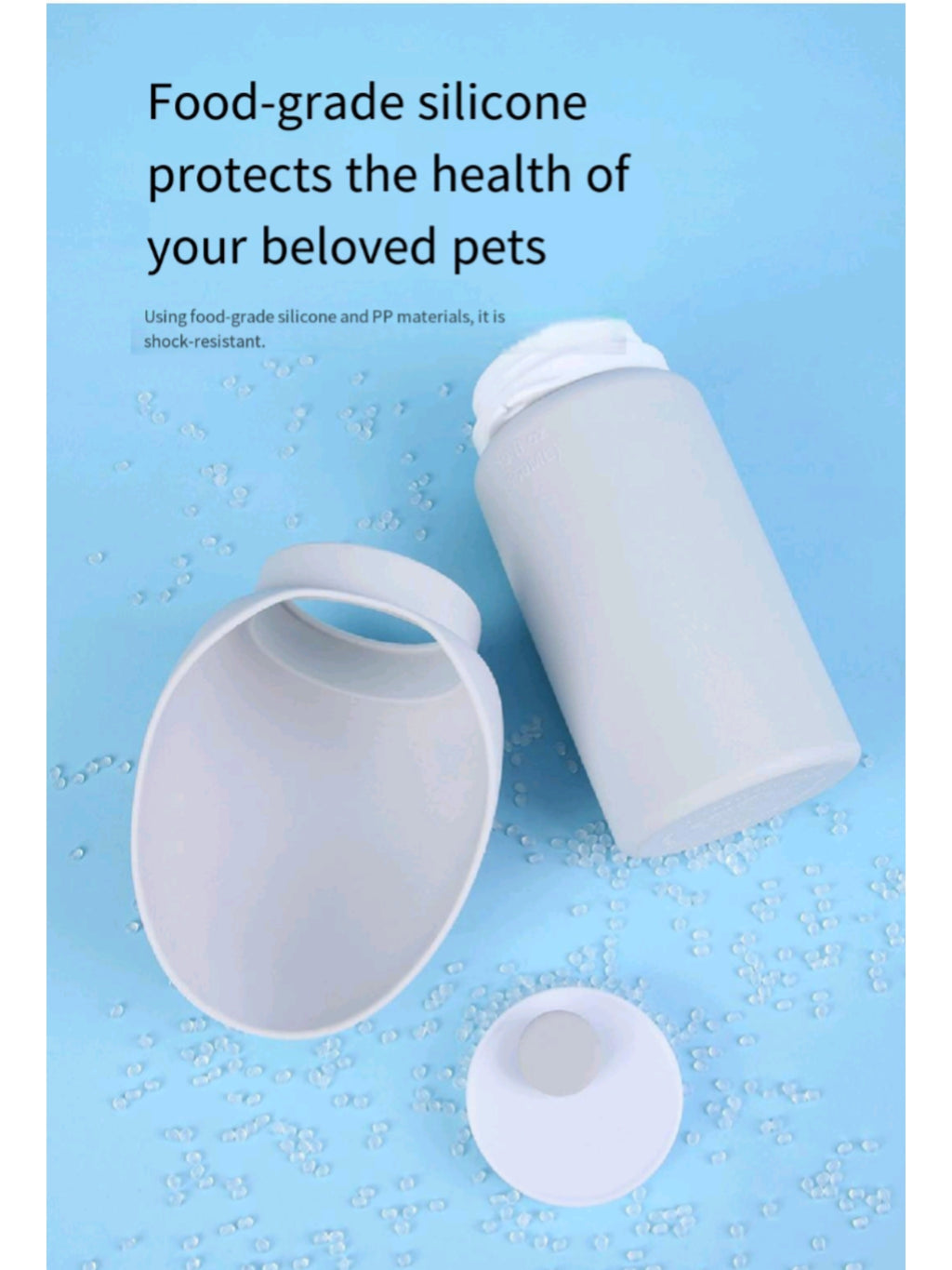 Portable Silicone Dog Water Bottle With Built - In Bowl For Daily Walks
