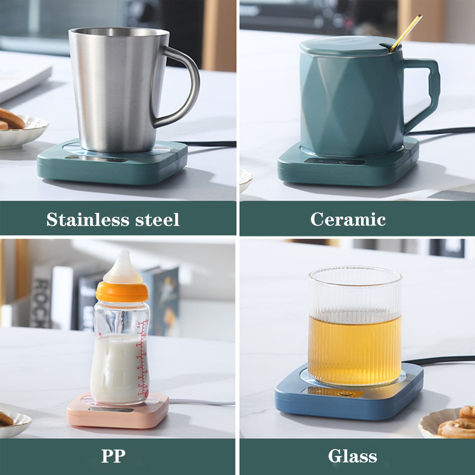 Thermos Cup Constant Temperature Heating Coaster