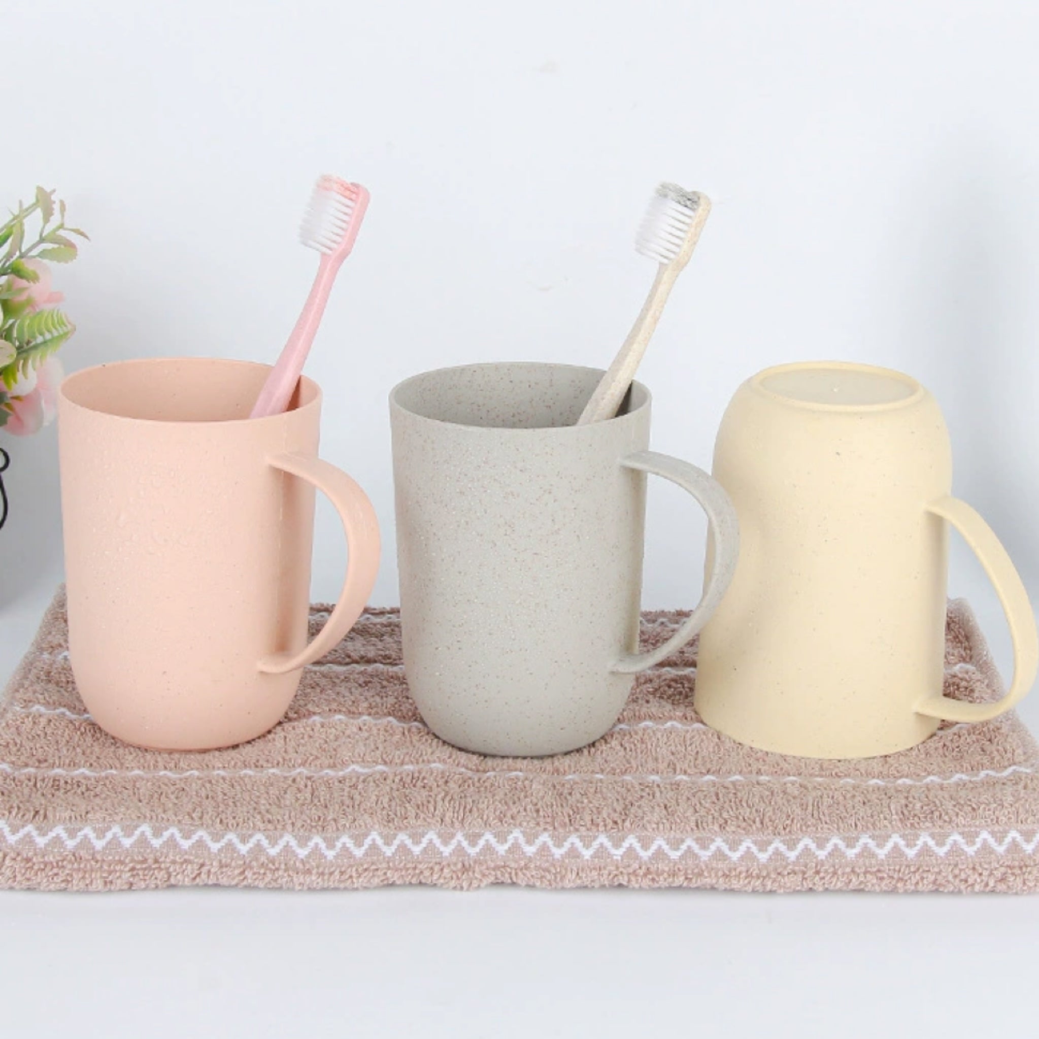Wheat Fiber Single-Handle Rinse Cup